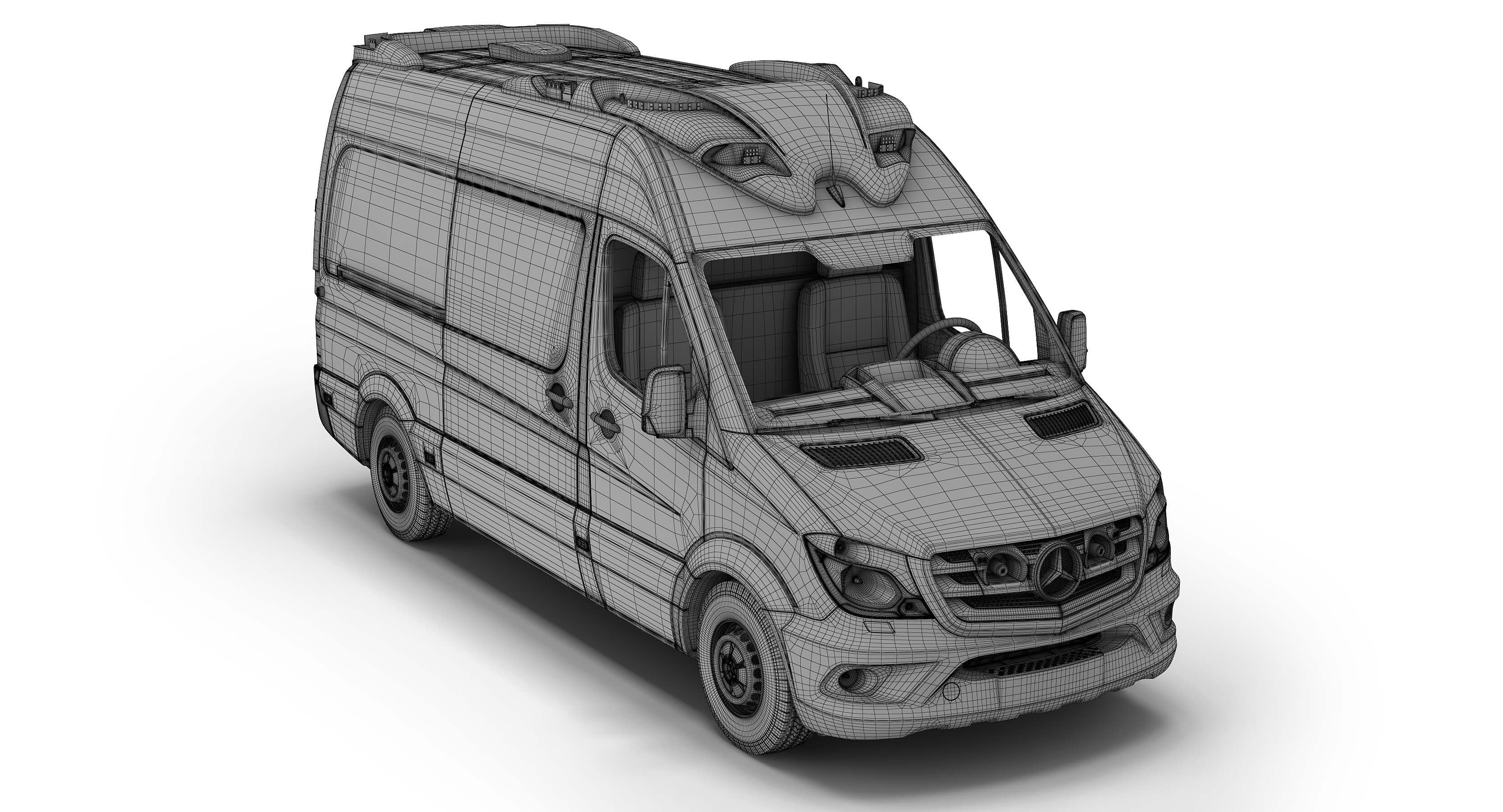 Mercedes-Benz Sprinter Italian Ambulance 3D Model