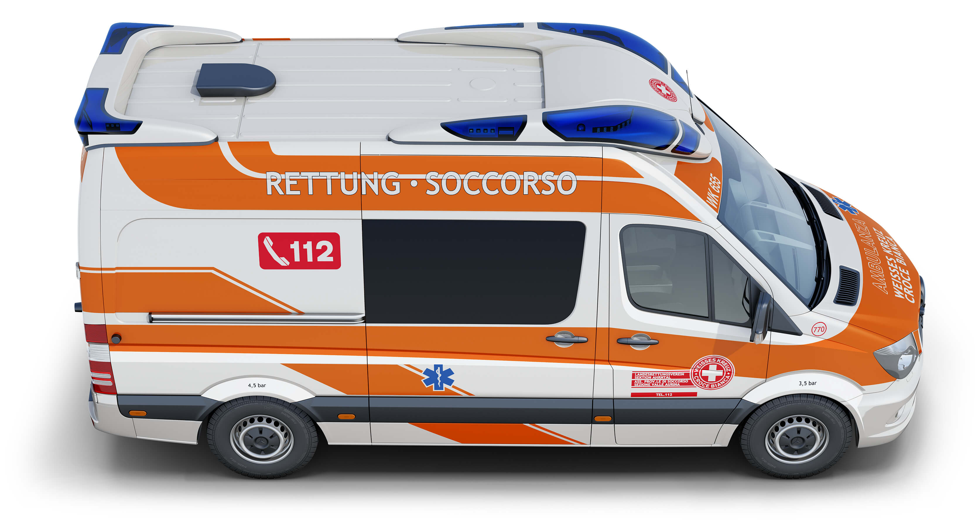 Mercedes-Benz Sprinter Italian Ambulance 3D Model