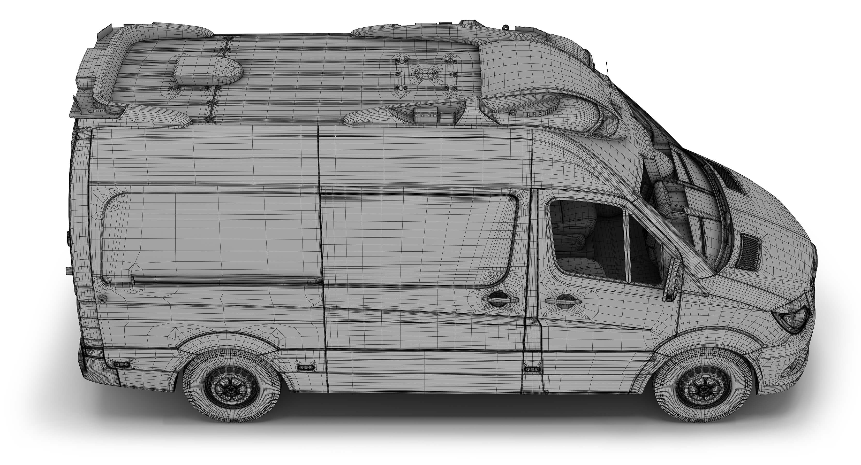 Mercedes-Benz Sprinter Italian Ambulance 3D Model