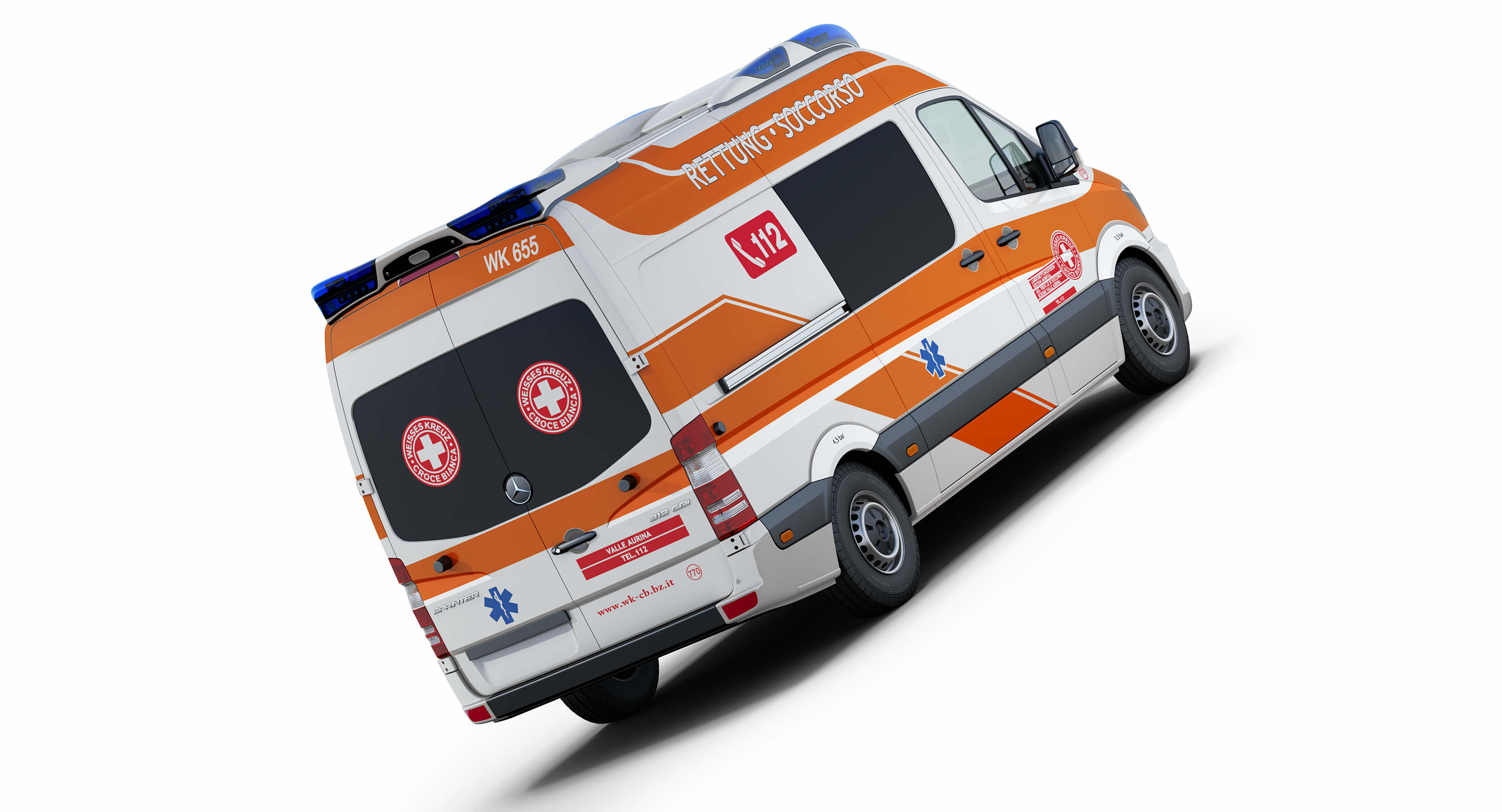 Mercedes-Benz Sprinter Italian Ambulance 3D Model