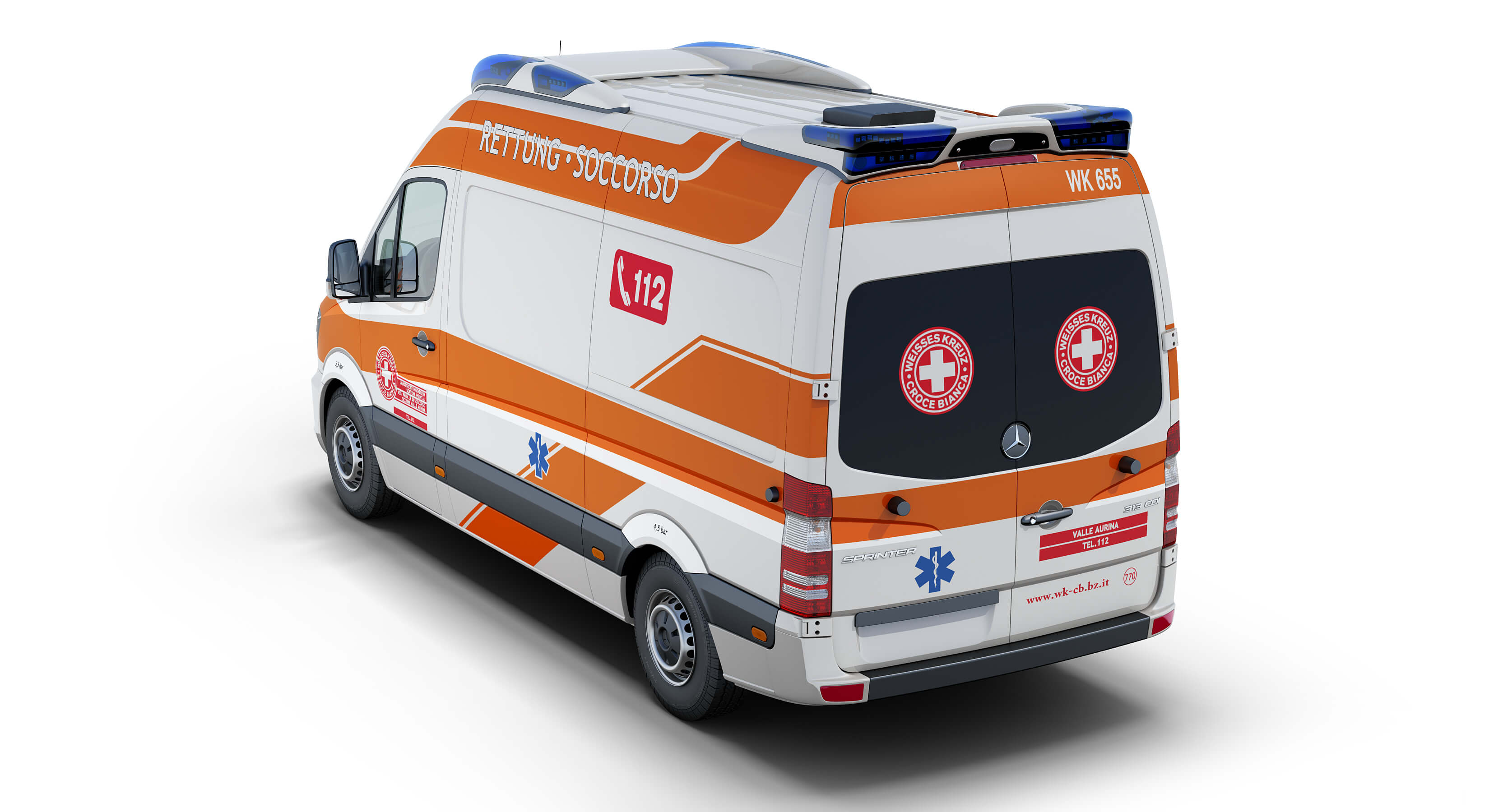 Mercedes-Benz Sprinter Italian Ambulance 3D Model