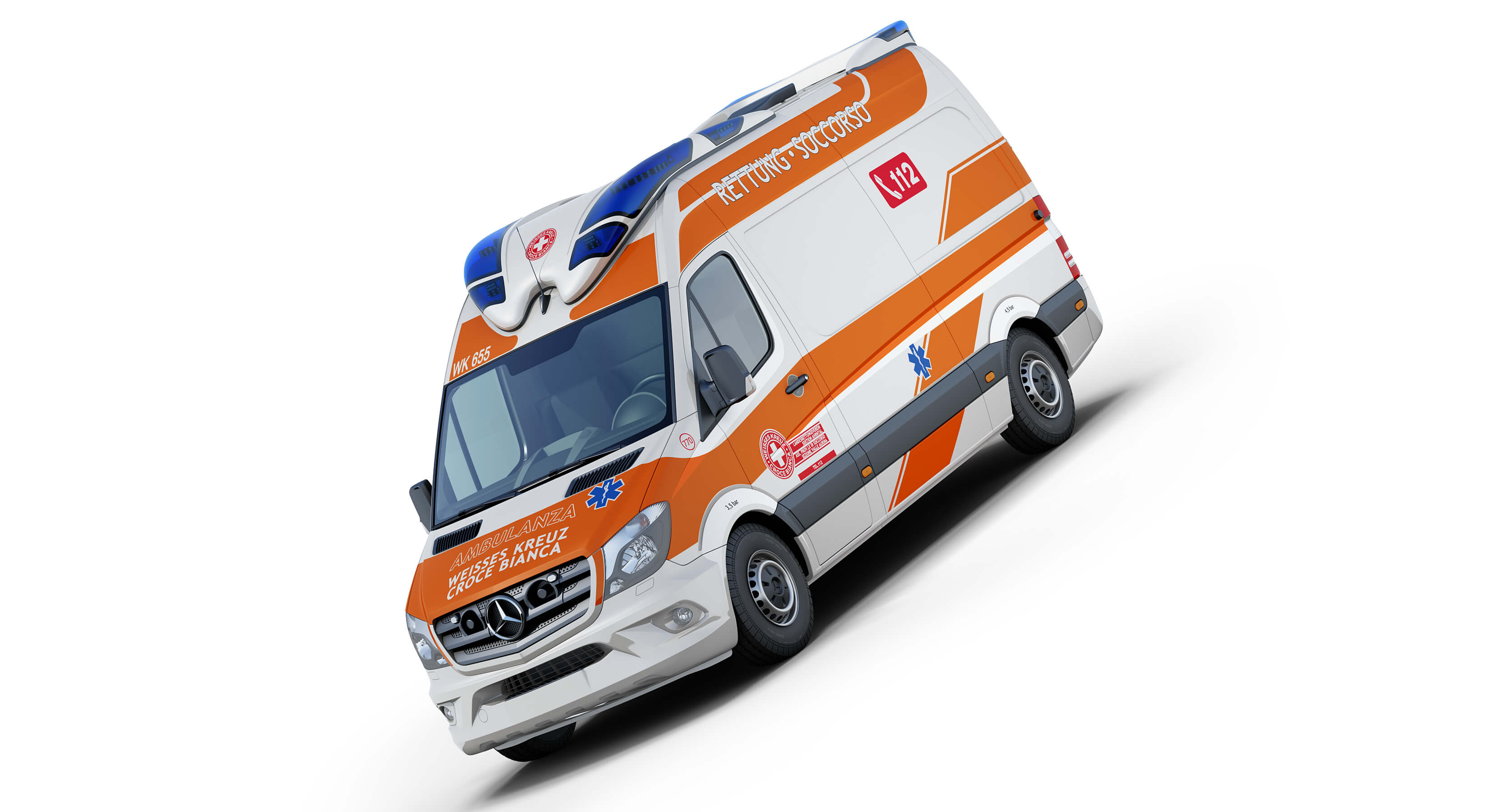 Mercedes-Benz Sprinter Italian Ambulance 3D Model