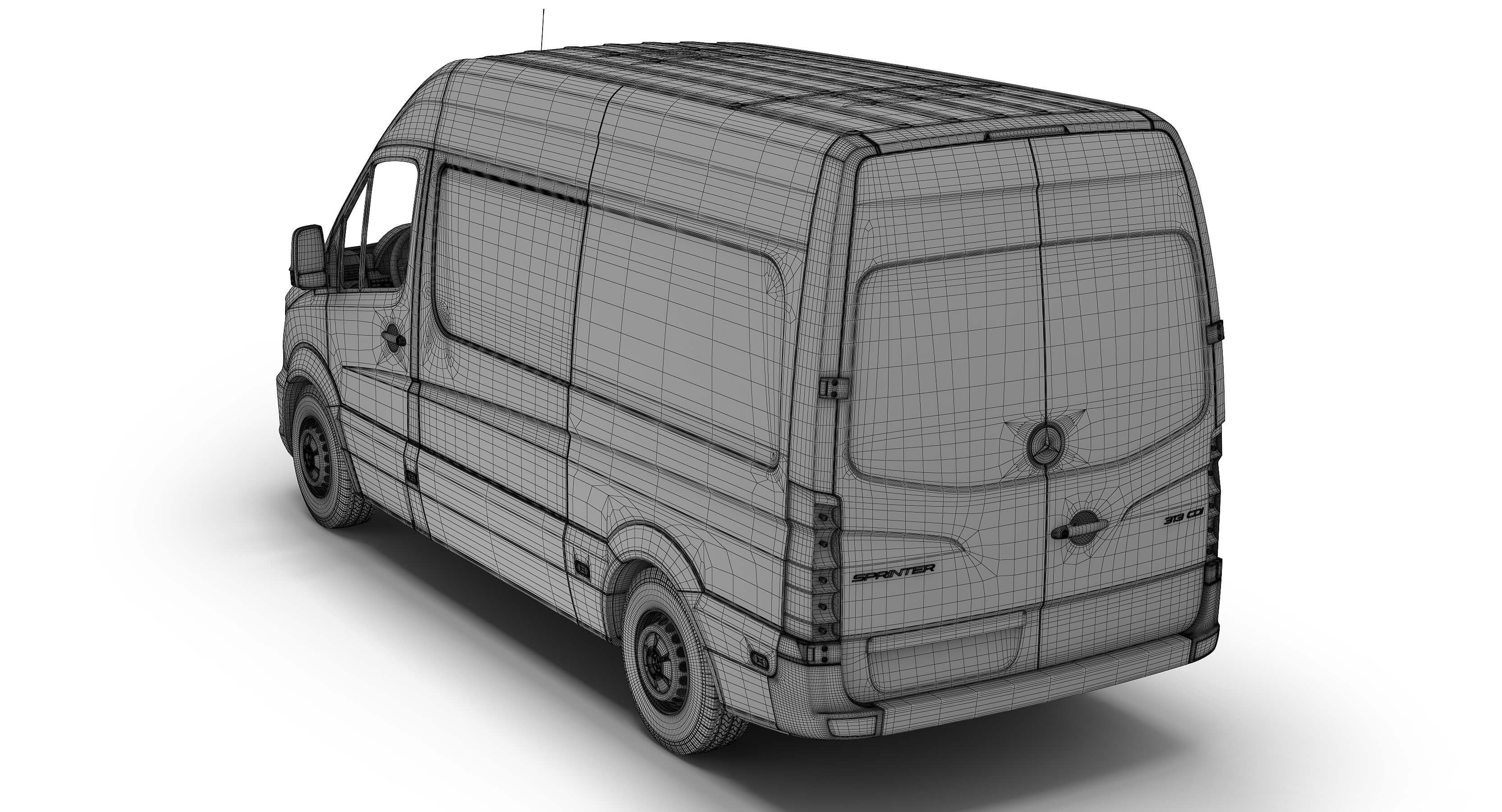Mercedes-Benz Sprinter PostNL 3D Model