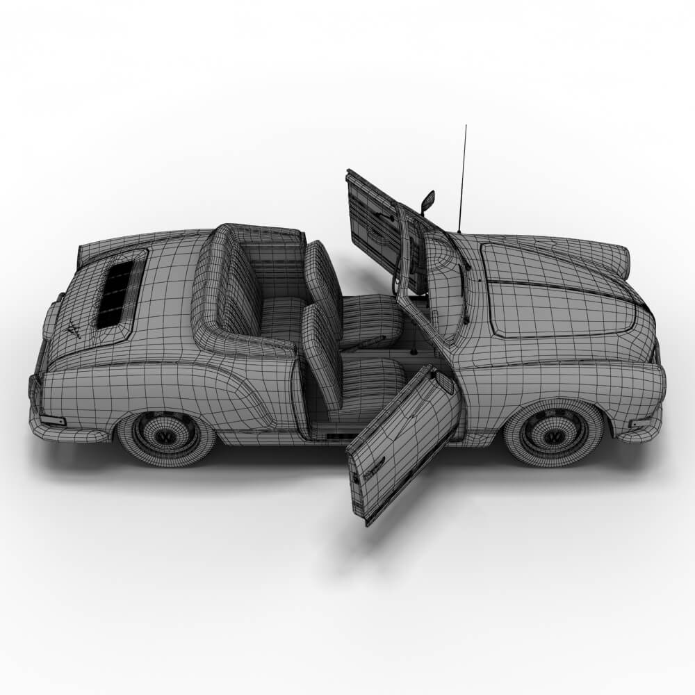 Volkswagen Karmann Ghia Convertible 3D Model