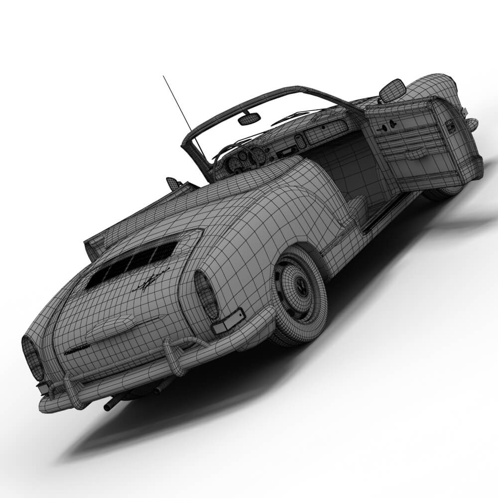 Volkswagen Karmann Ghia Convertible 3D Model