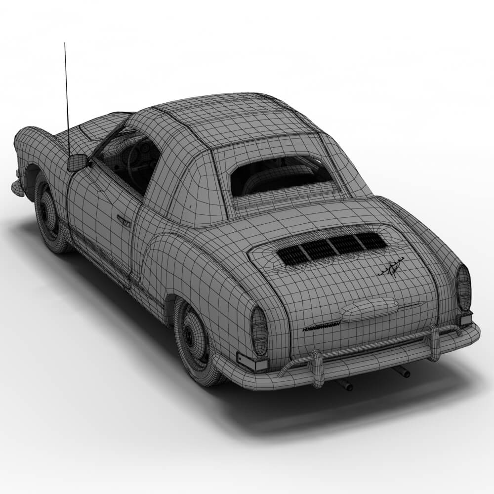 Volkswagen Karmann Ghia Convertible 3D Model