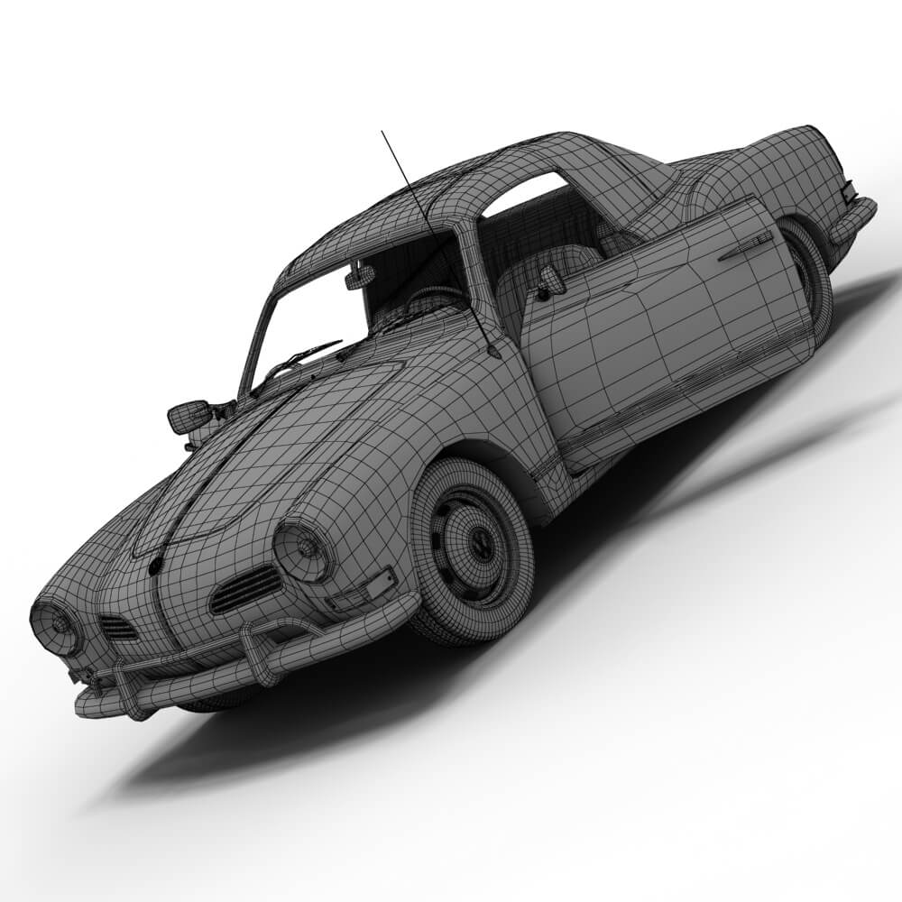 Volkswagen Karmann Ghia Convertible 3D Model