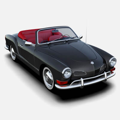 Volkswagen Karmann Ghia Convertible 3D Model
