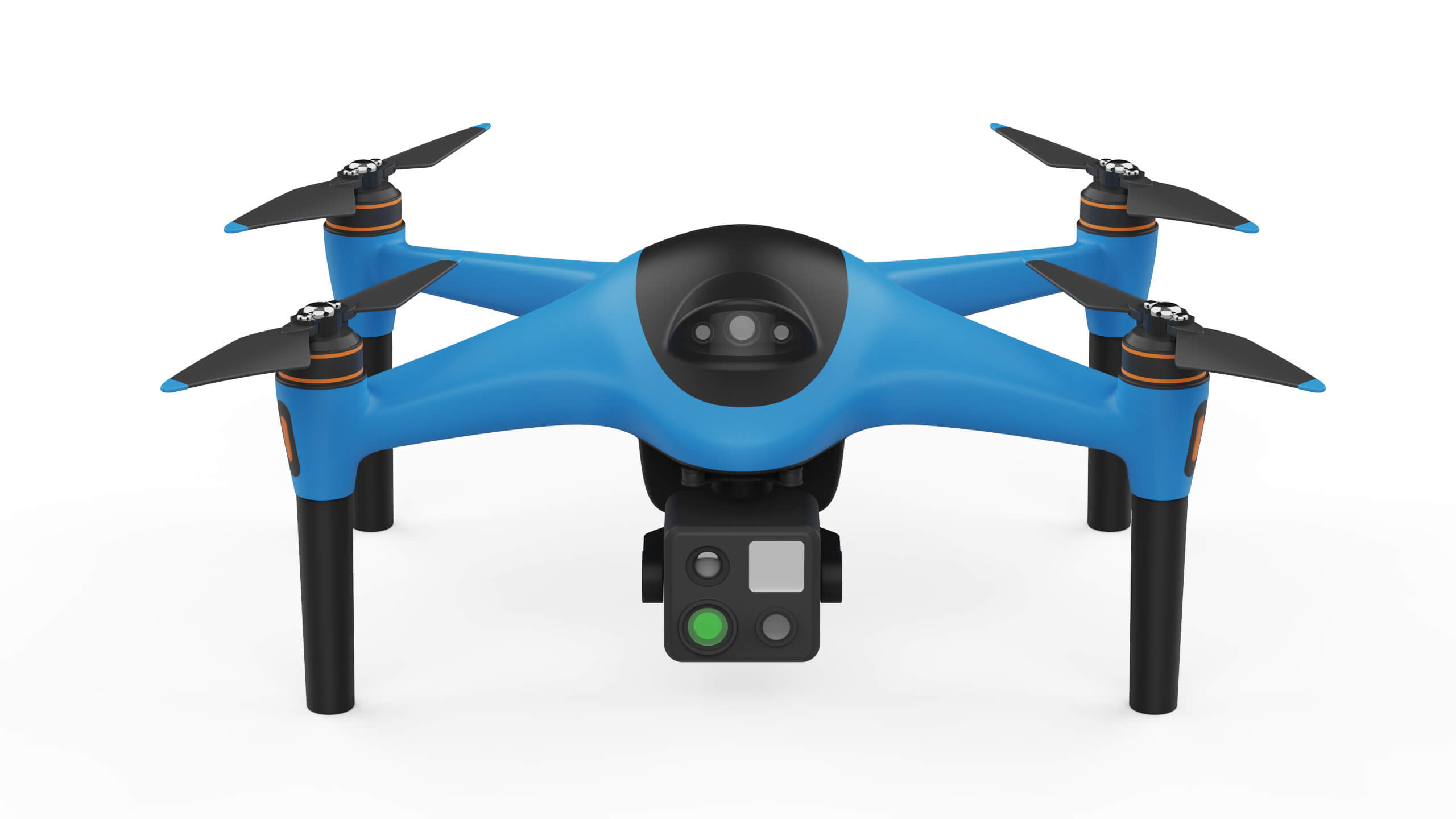 Industrial Inspection Drone Concept 3D Model