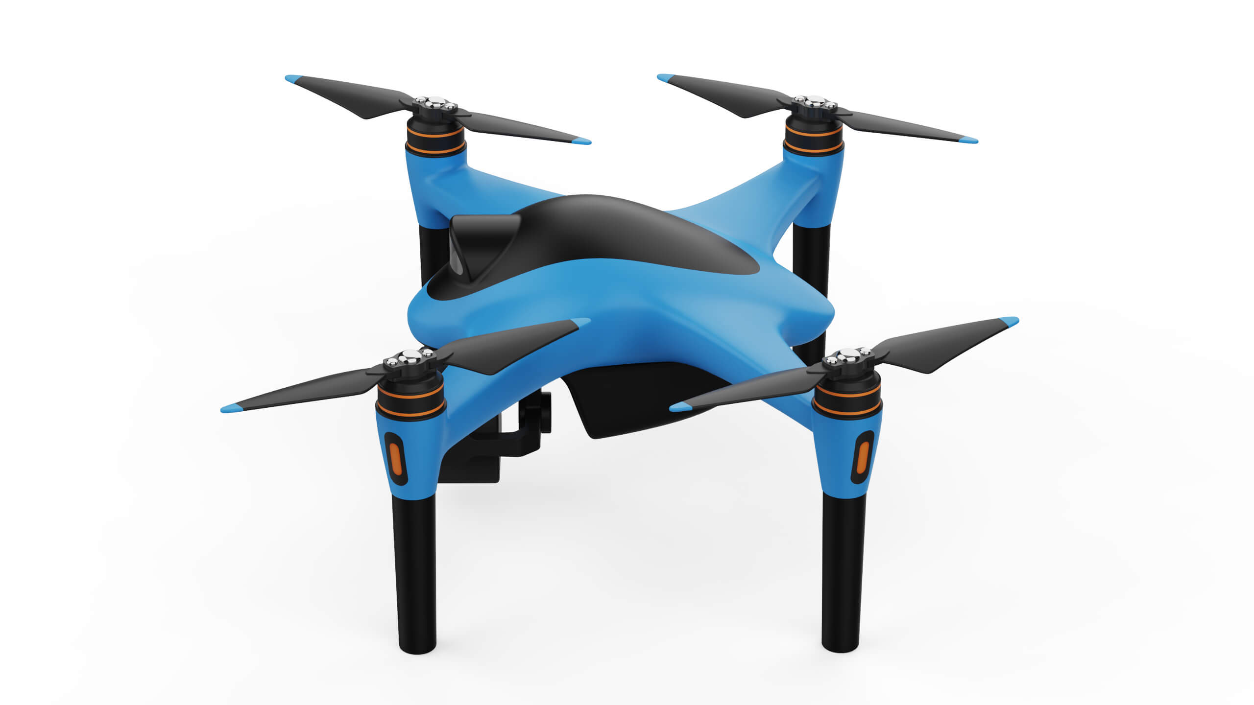 Industrial Inspection Drone Concept 3D Model