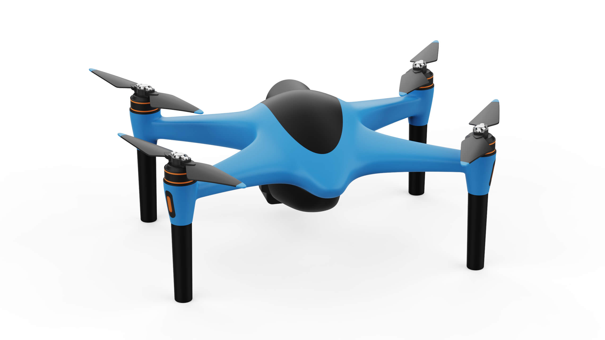 Industrial Inspection Drone Concept 3D Model