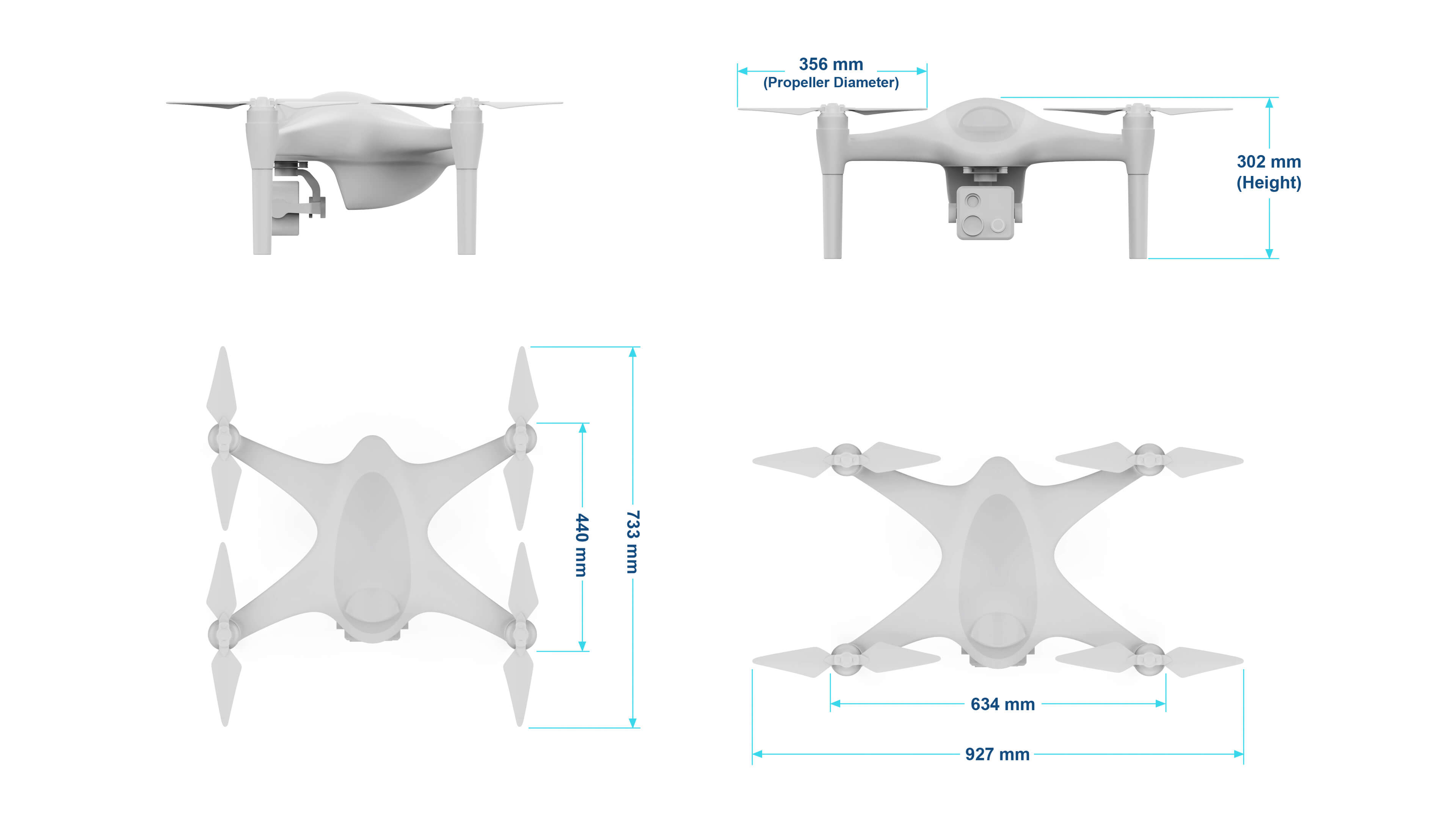 Industrial Inspection Drone Concept 3D Model