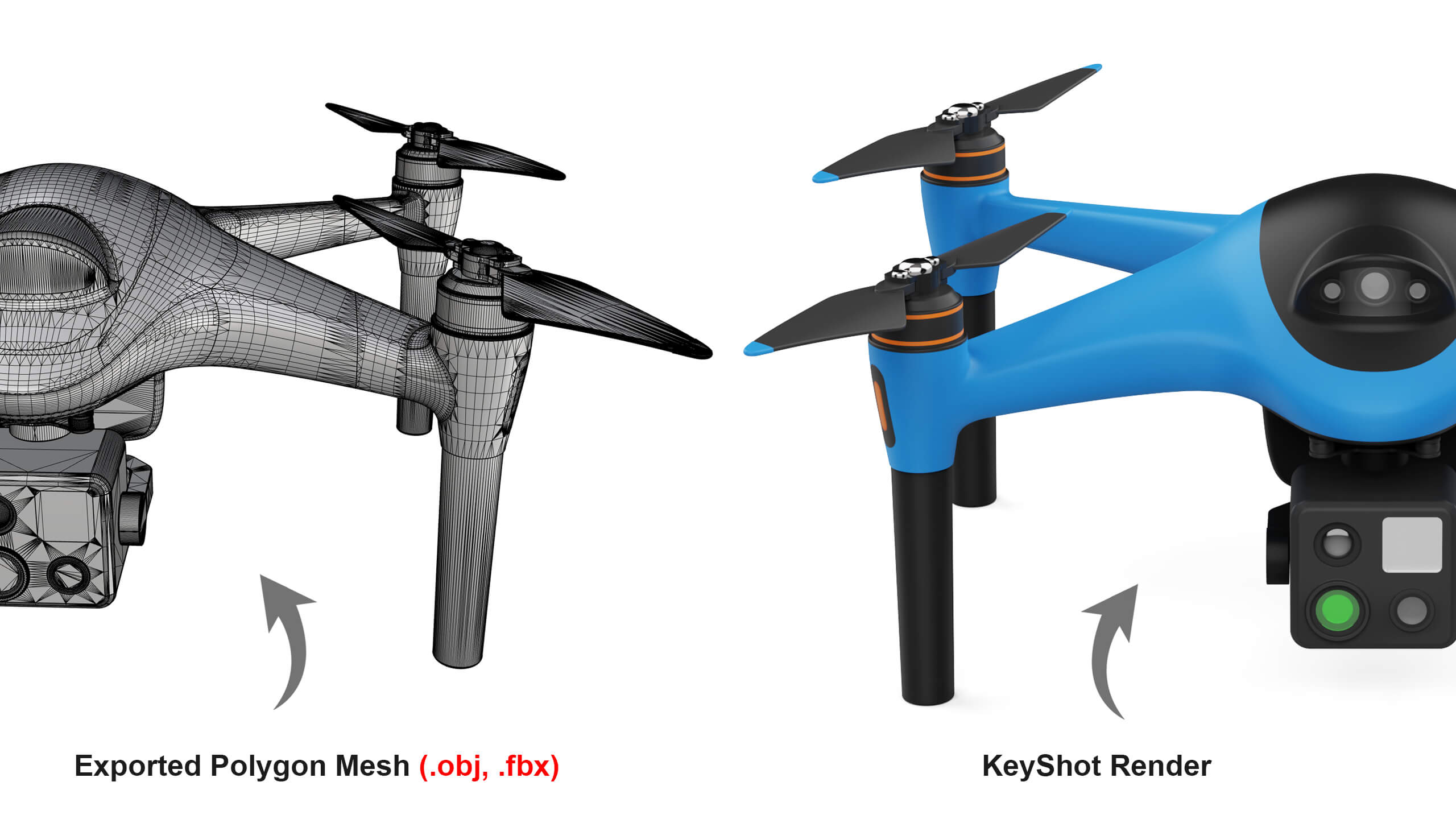 Industrial Inspection Drone Concept 3D Model