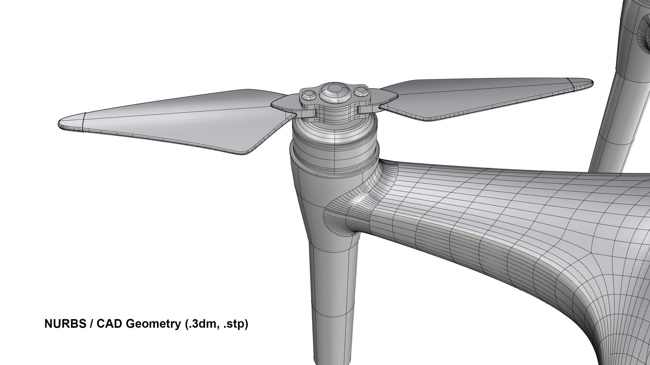 Industrial Inspection Drone Concept 3D Model