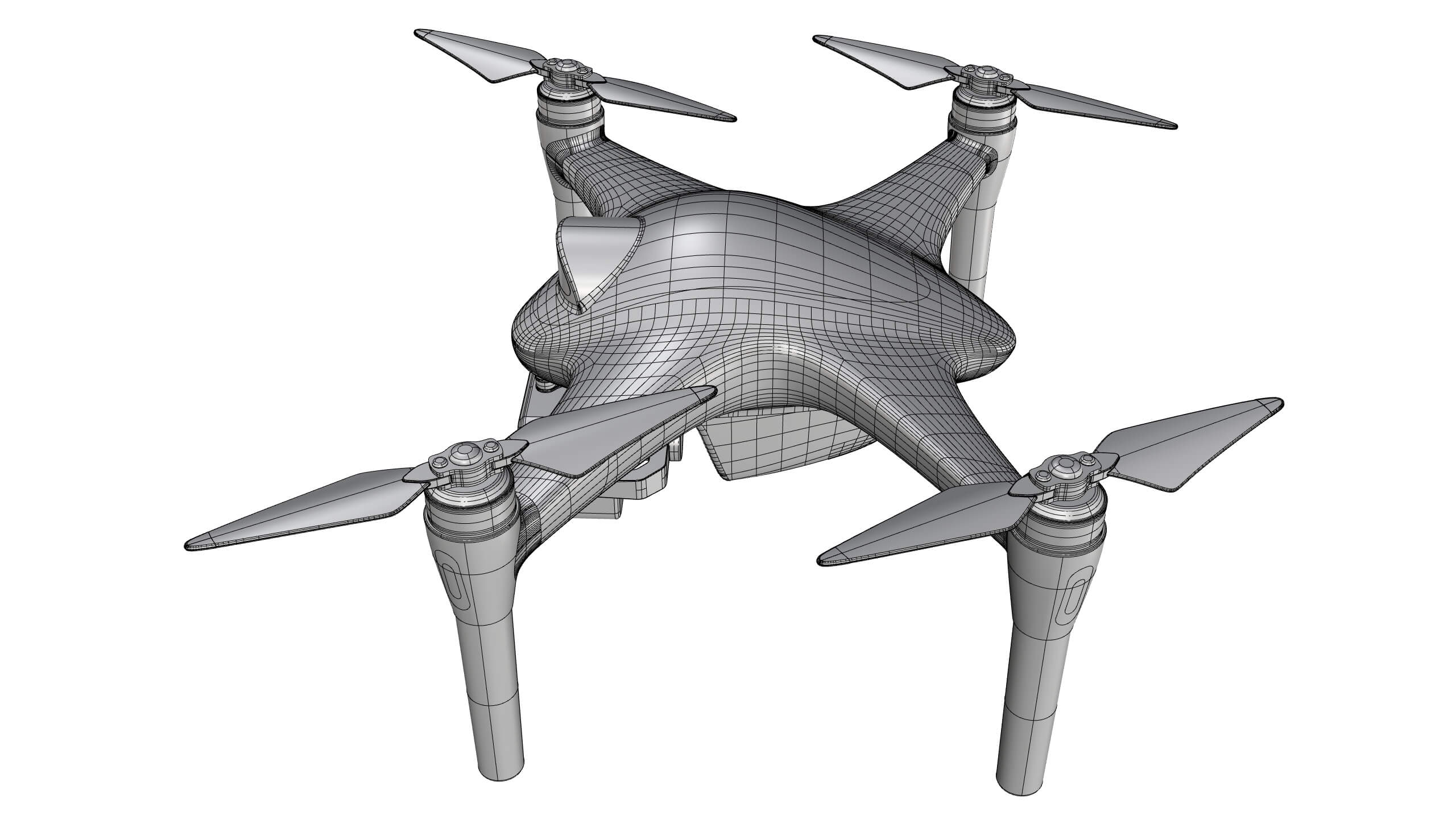 Industrial Inspection Drone Concept 3D Model