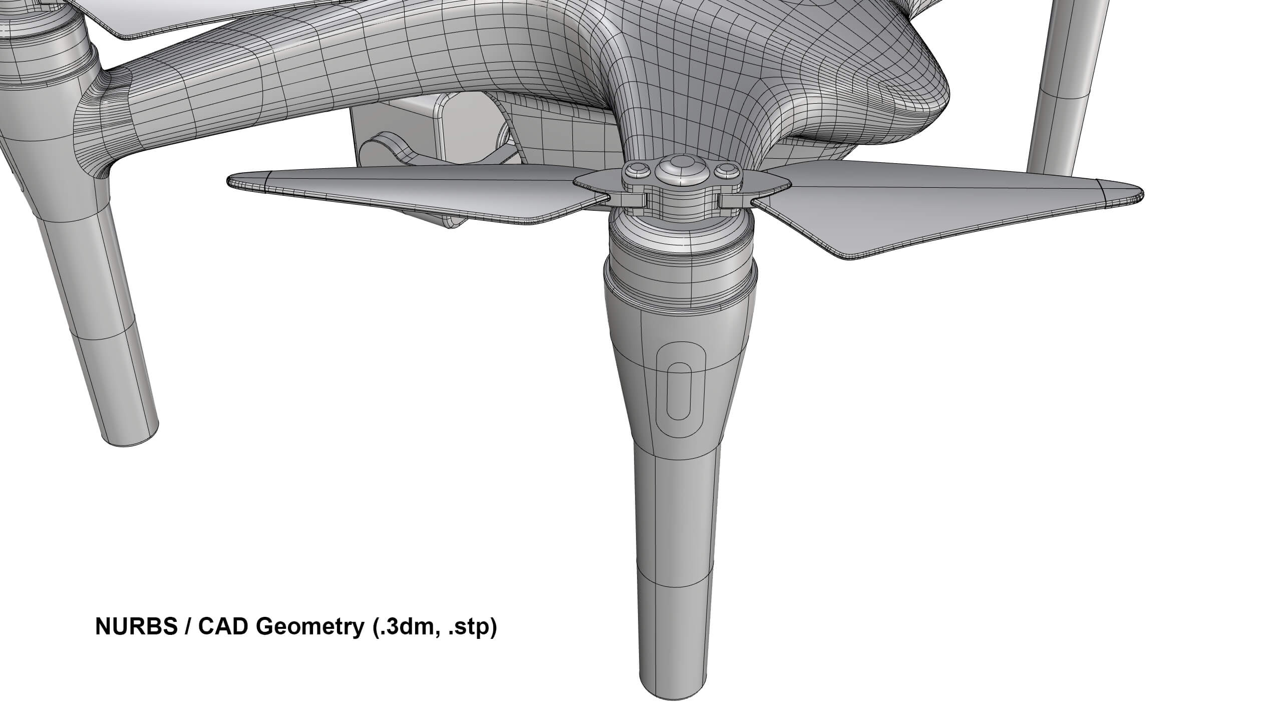 Industrial Inspection Drone Concept 3D Model