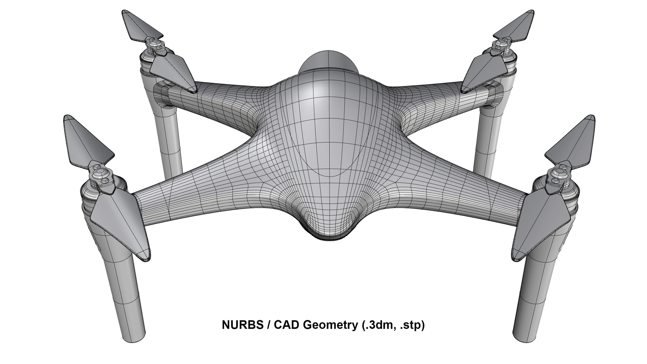 Industrial Inspection Drone Concept 3D Model