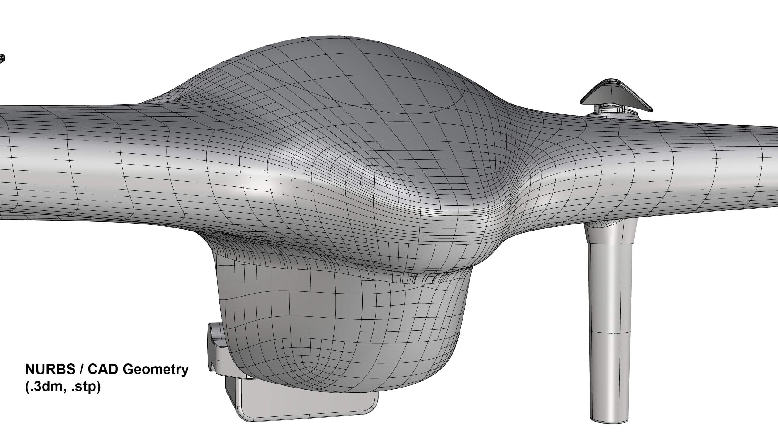 Industrial Inspection Drone Concept 3D Model