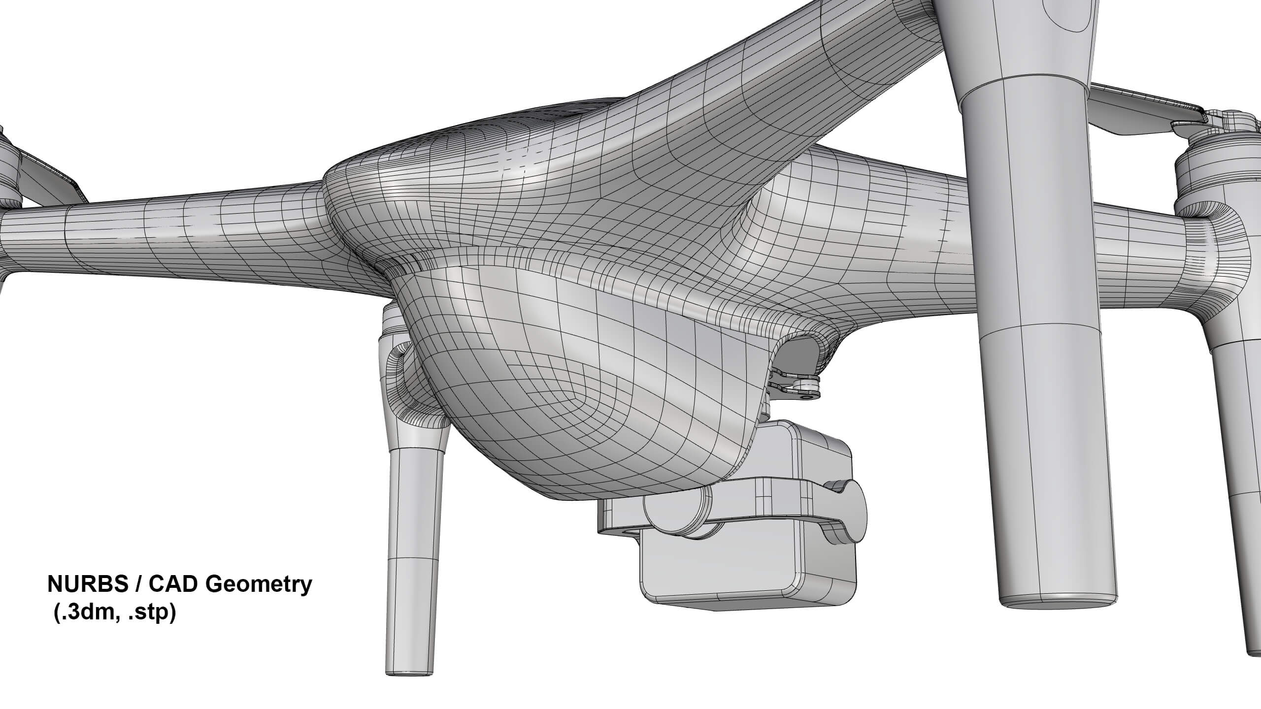 Industrial Inspection Drone Concept 3D Model