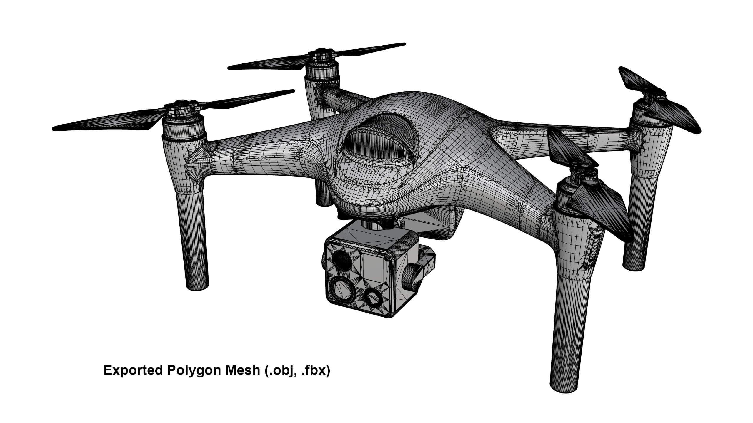 Industrial Inspection Drone Concept 3D Model