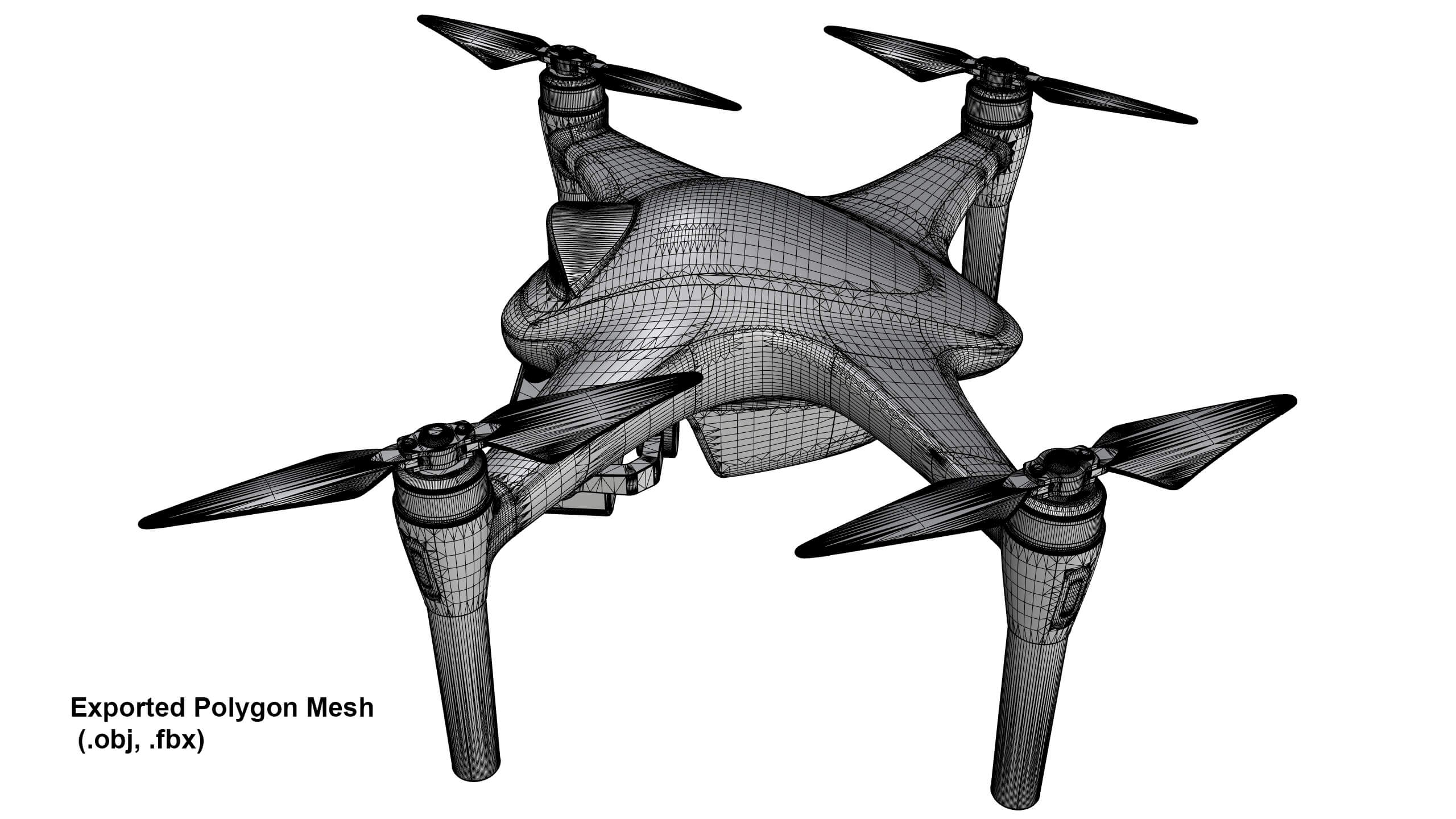 Industrial Inspection Drone Concept 3D Model