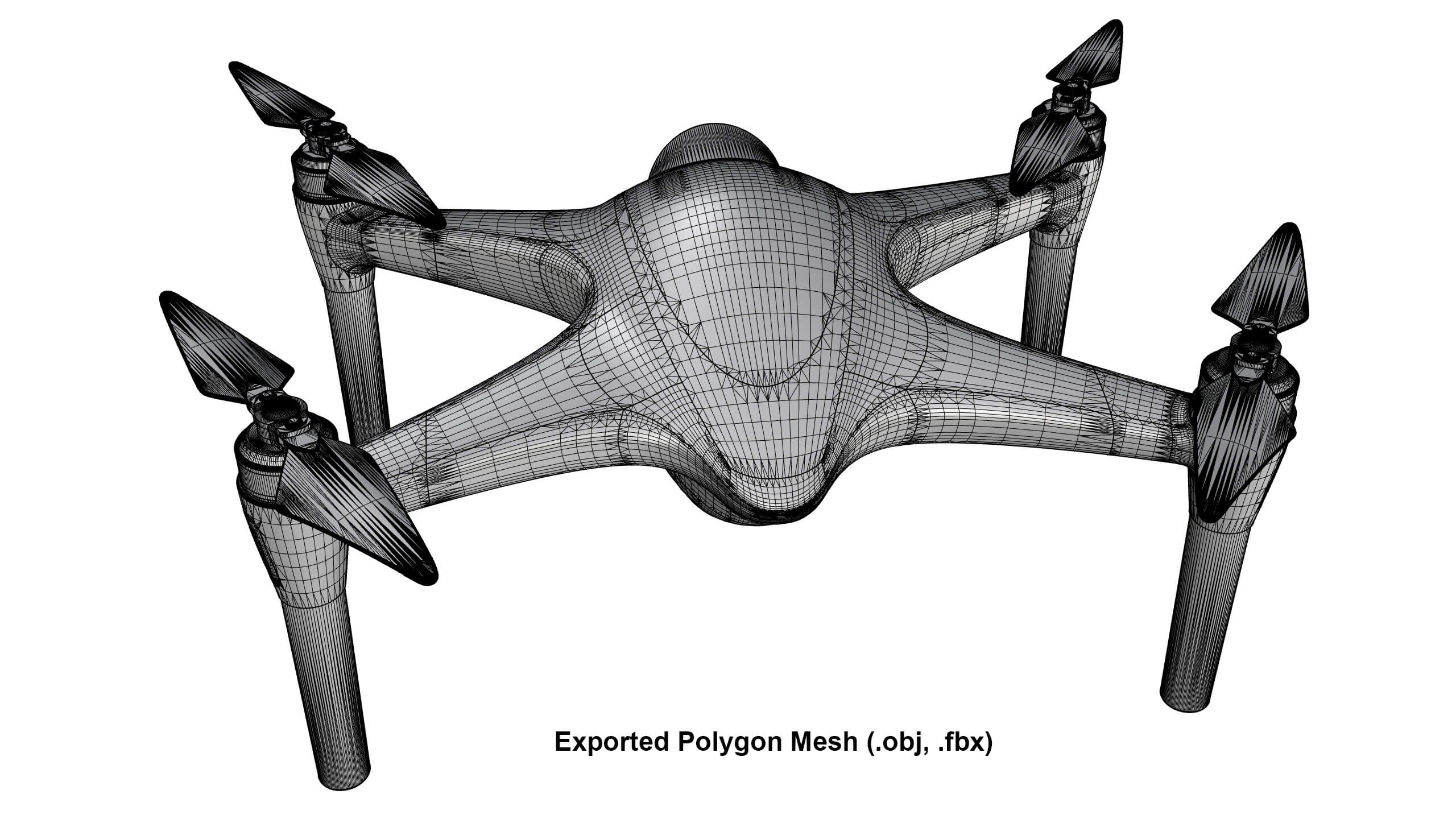Industrial Inspection Drone Concept 3D Model