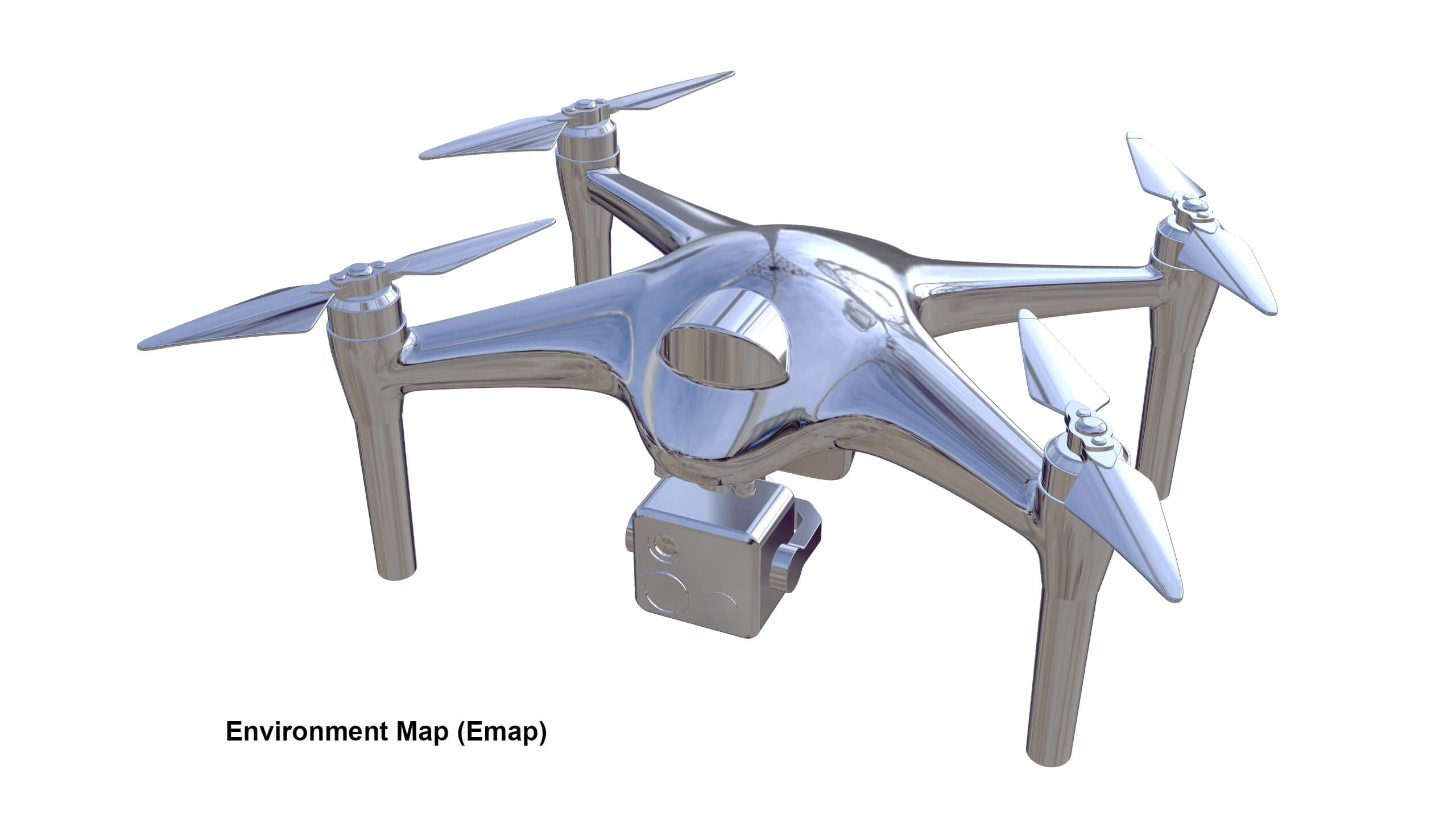Industrial Inspection Drone Concept 3D Model