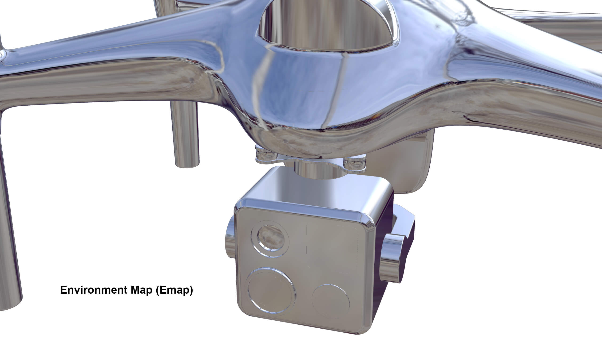 Industrial Inspection Drone Concept 3D Model