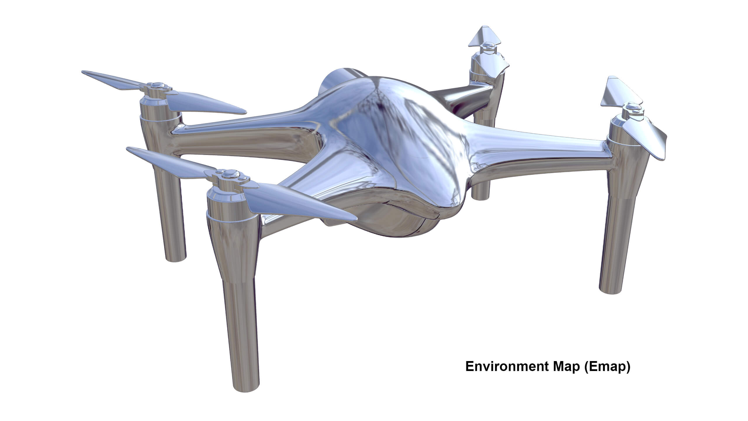 Industrial Inspection Drone Concept 3D Model