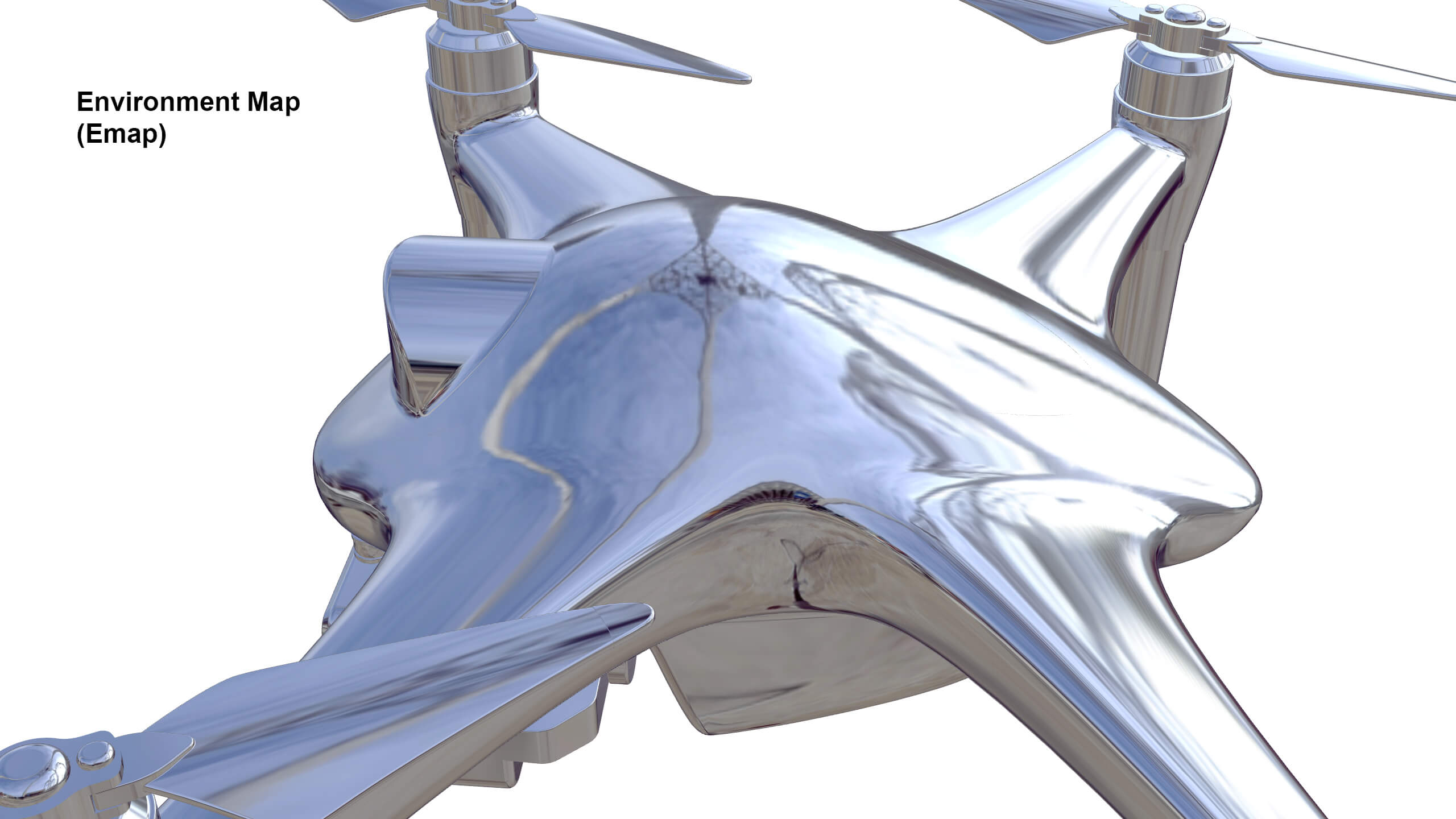Industrial Inspection Drone Concept 3D Model