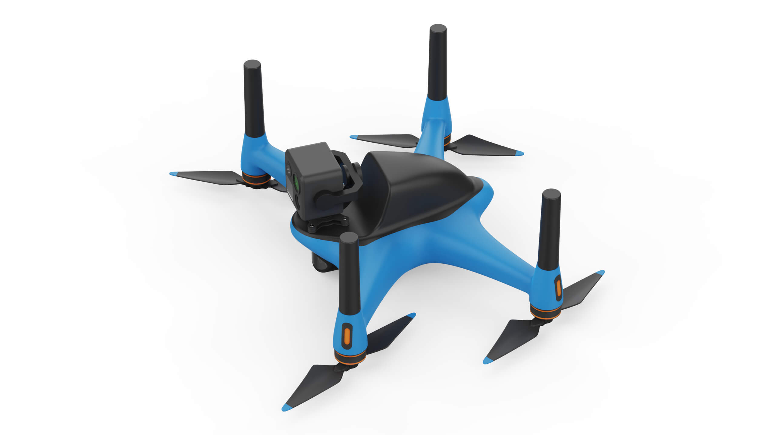 Industrial Inspection Drone Concept 3D Model