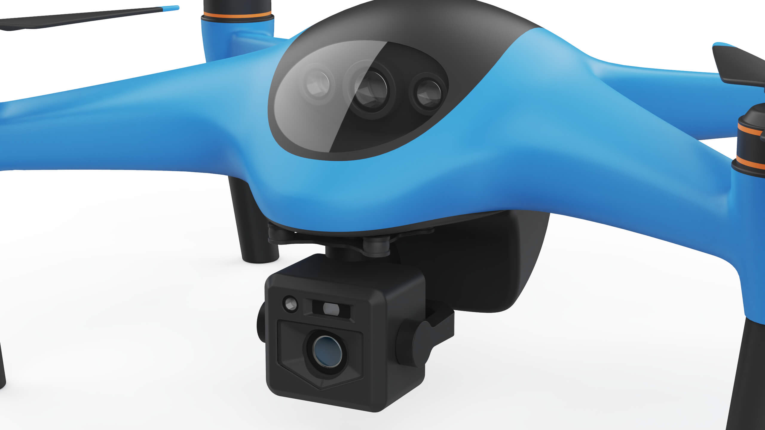 Industrial Photography Drone Concept 3D Model