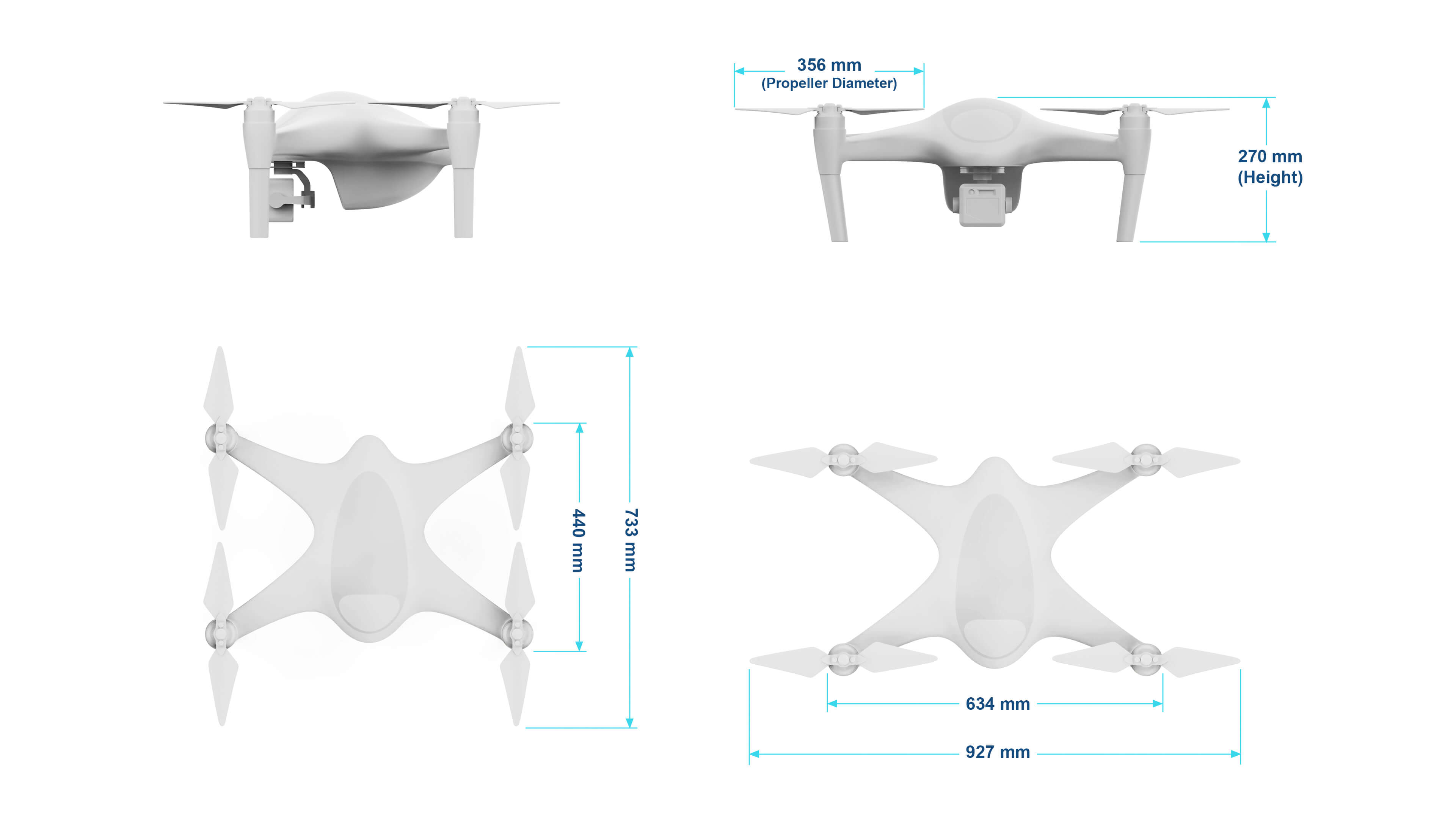 Industrial Photography Drone Concept 3D Model
