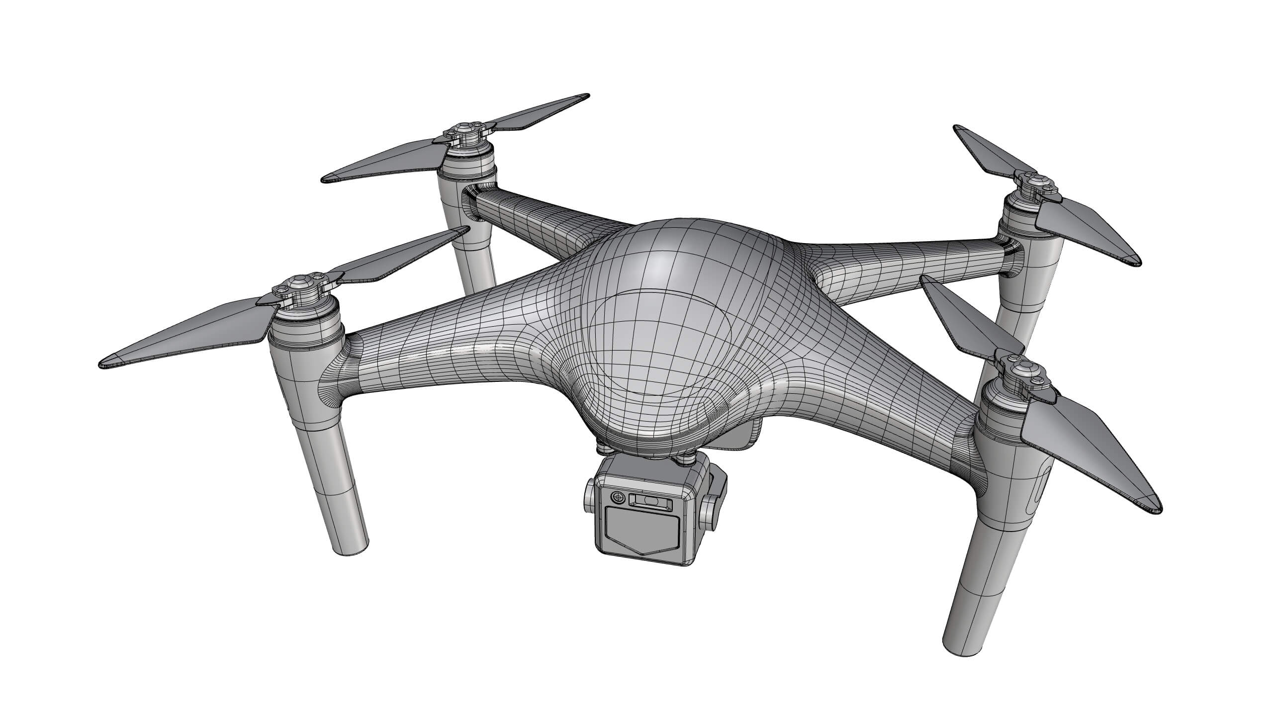 Industrial Photography Drone Concept 3D Model