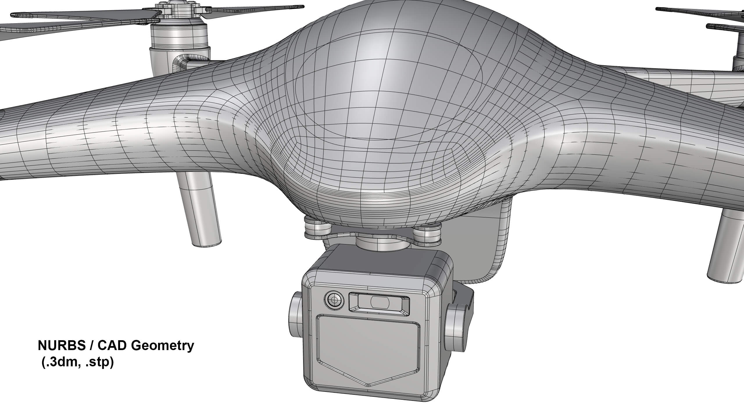 Industrial Photography Drone Concept 3D Model
