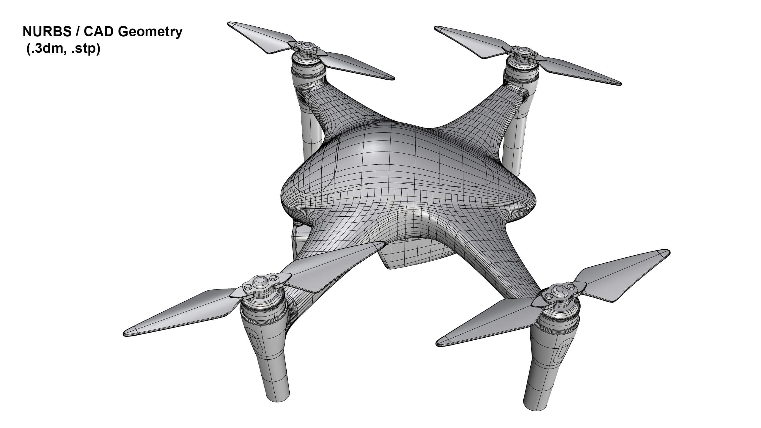 Industrial Photography Drone Concept 3D Model