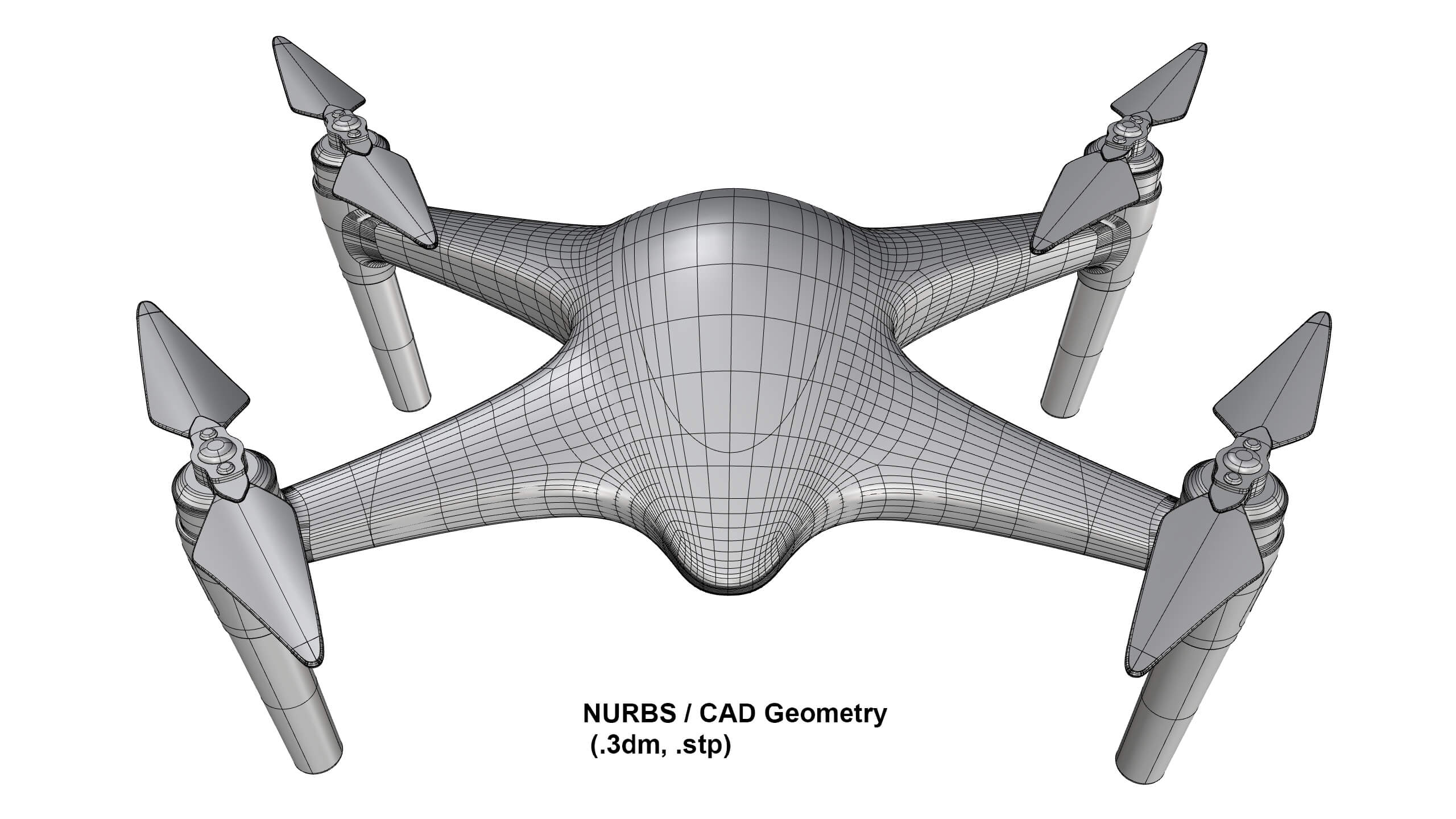 Industrial Photography Drone Concept 3D Model