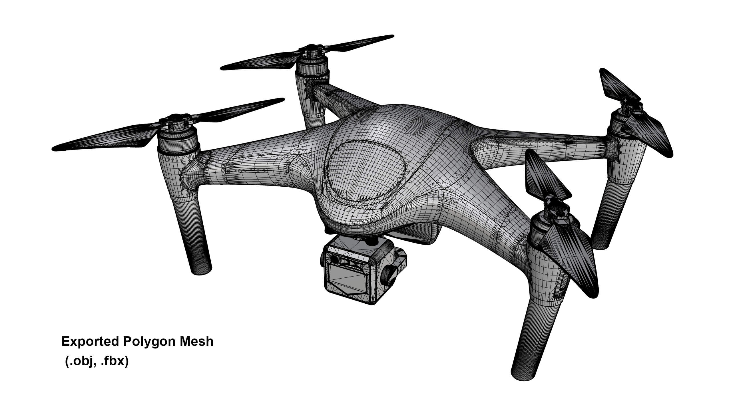 Industrial Photography Drone Concept 3D Model