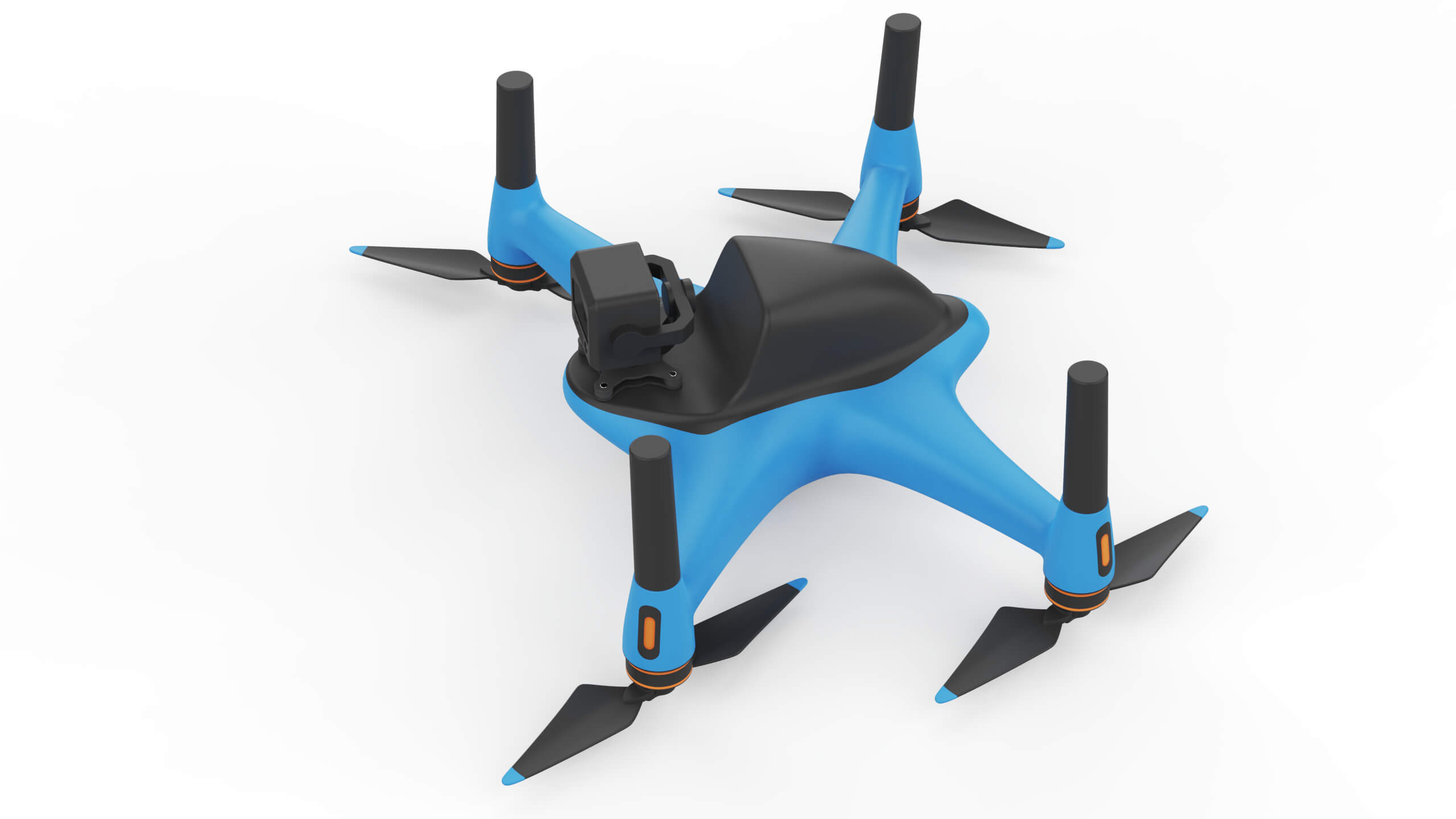 Industrial Photography Drone Concept 3D Model