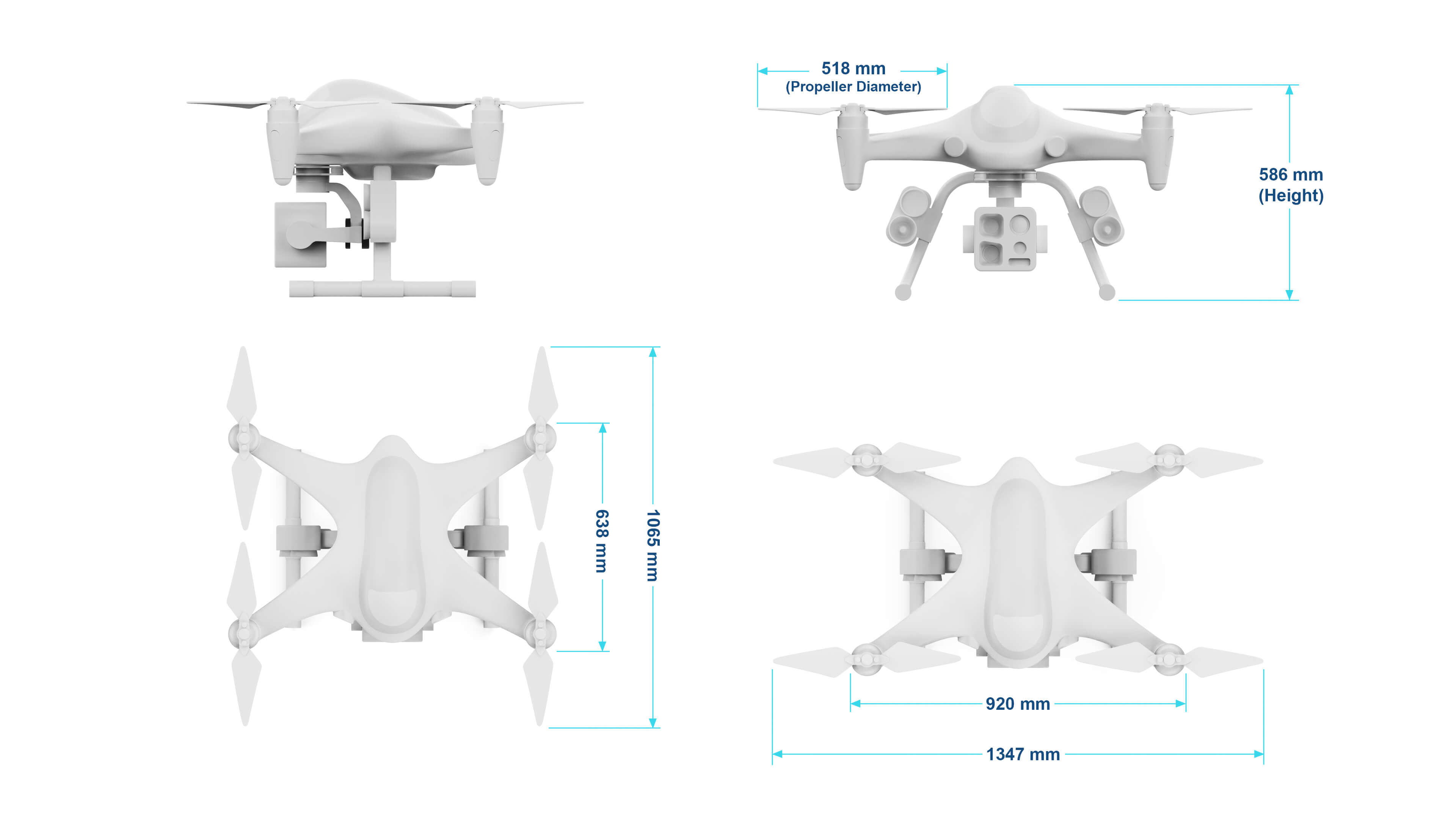 Industrial Search and Rescue Drone Concept 3D Model