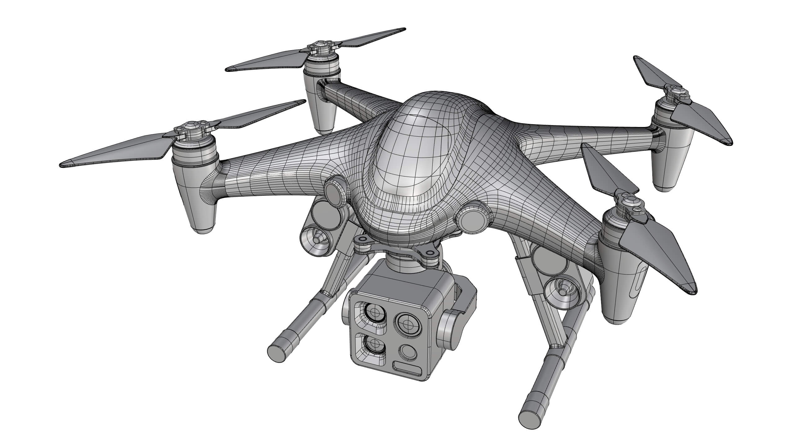 Industrial Search and Rescue Drone Concept 3D Model