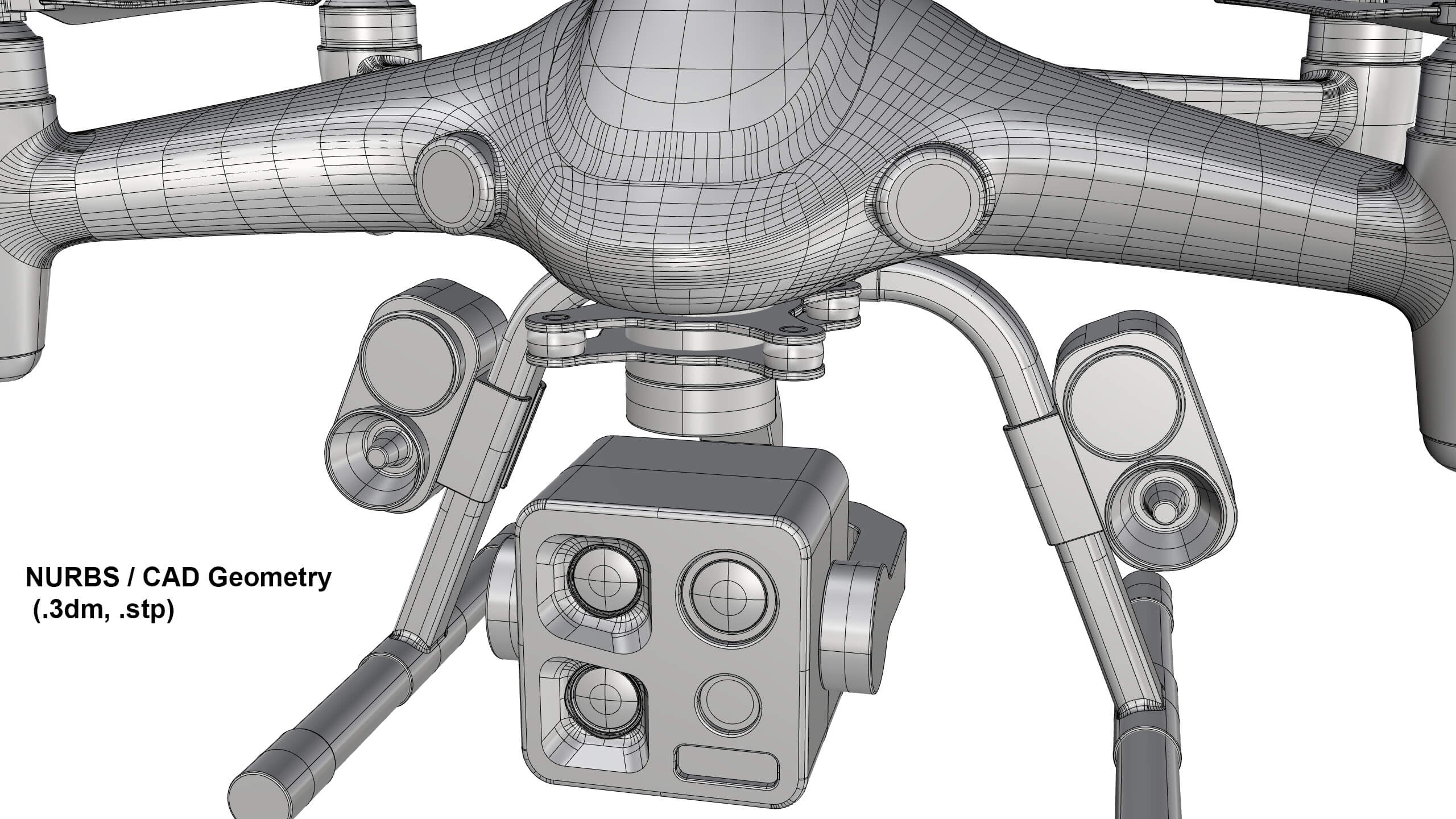 Industrial Search and Rescue Drone Concept 3D Model