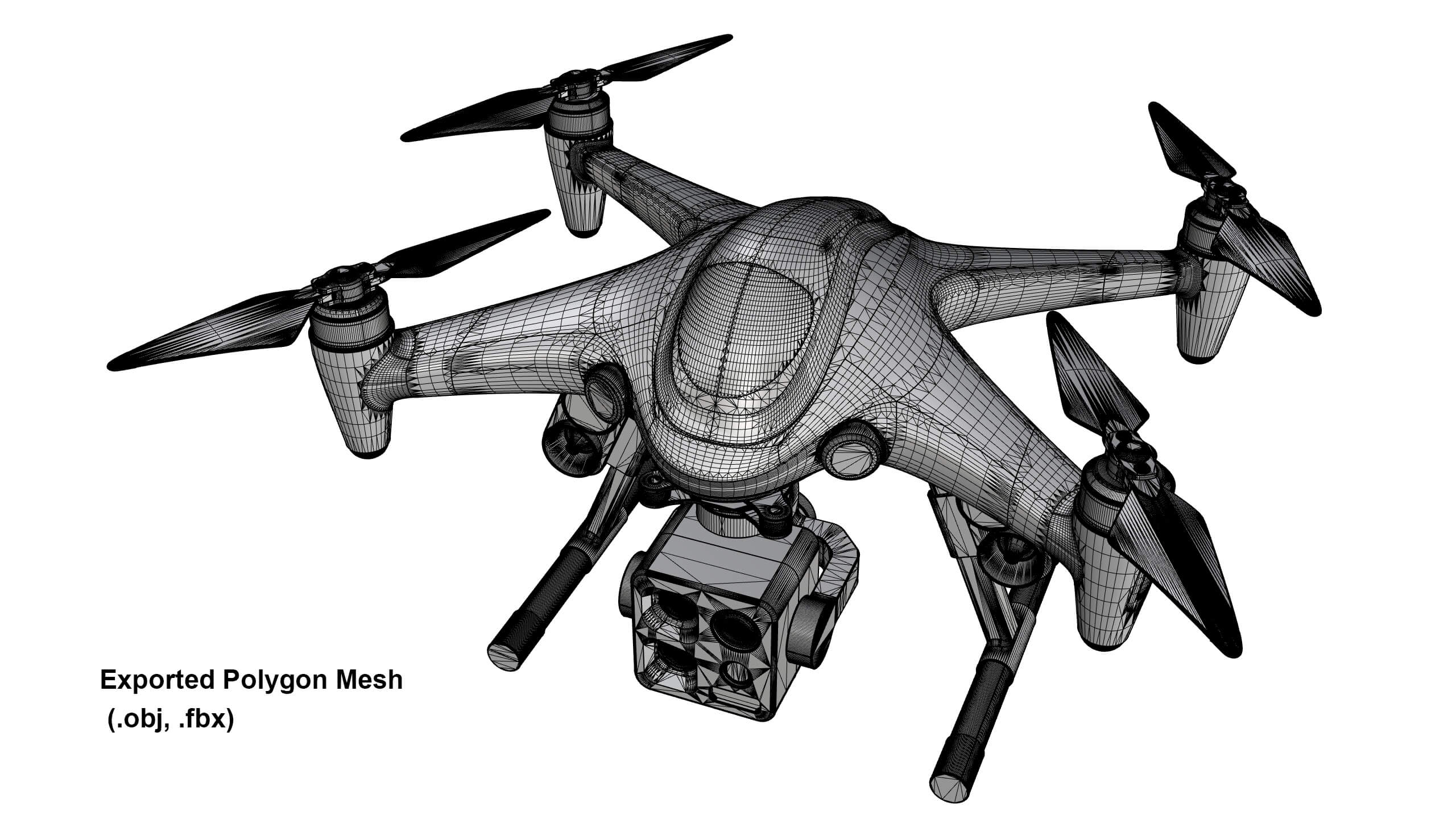 Industrial Search and Rescue Drone Concept 3D Model