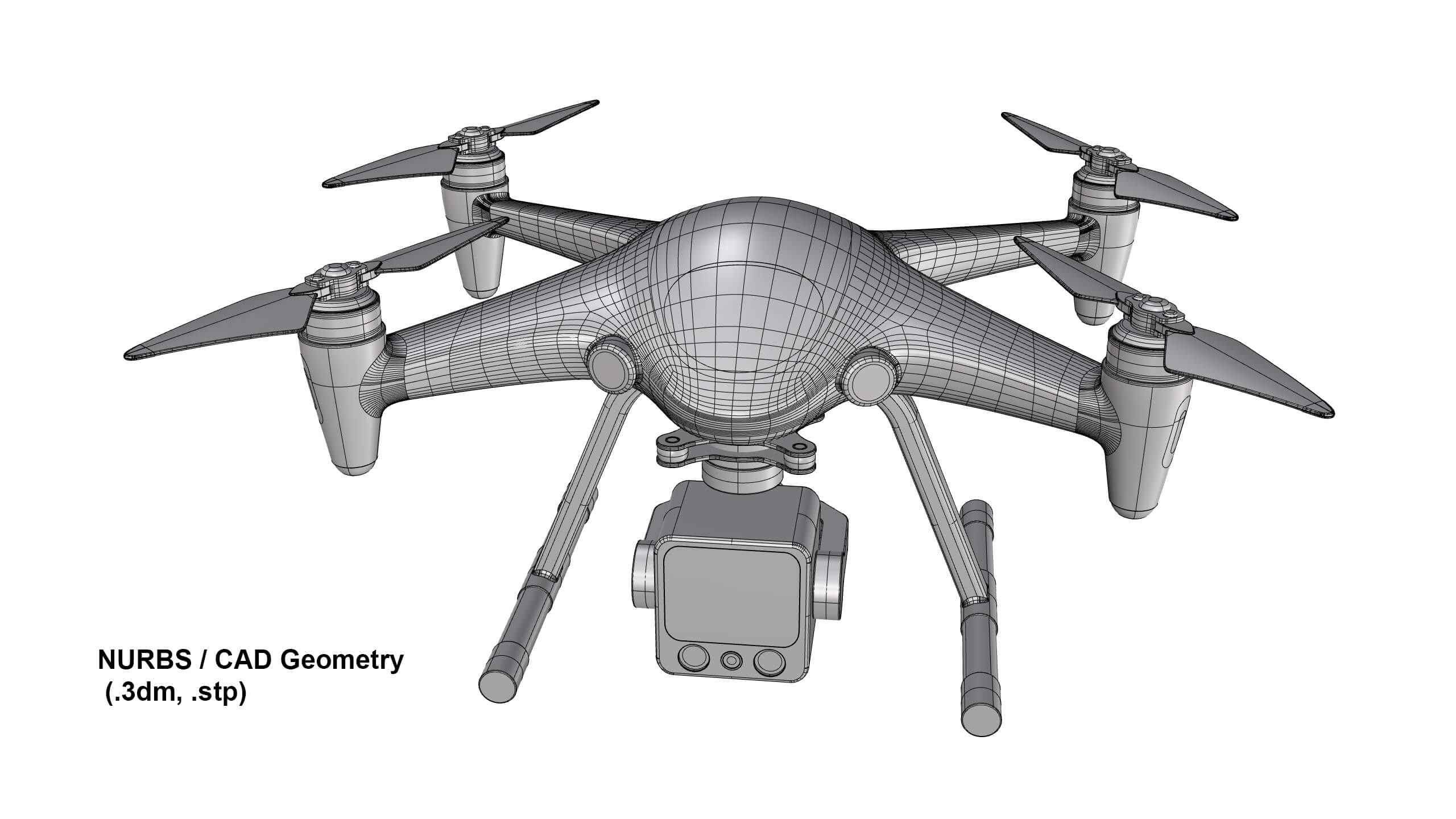 Industrial Survey and Mapping Drone Concept 3D Model