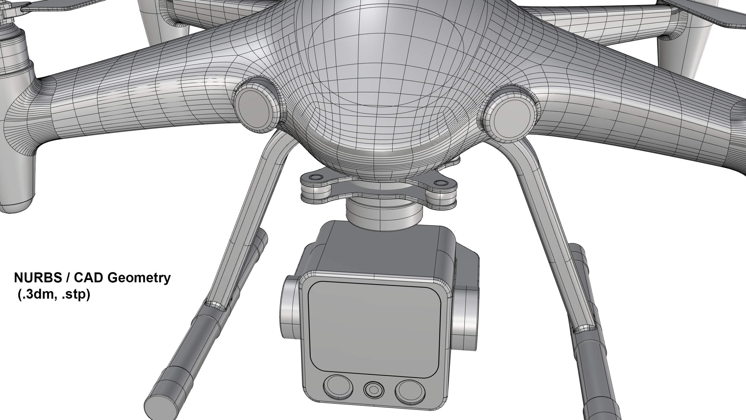 Industrial Survey and Mapping Drone Concept 3D Model