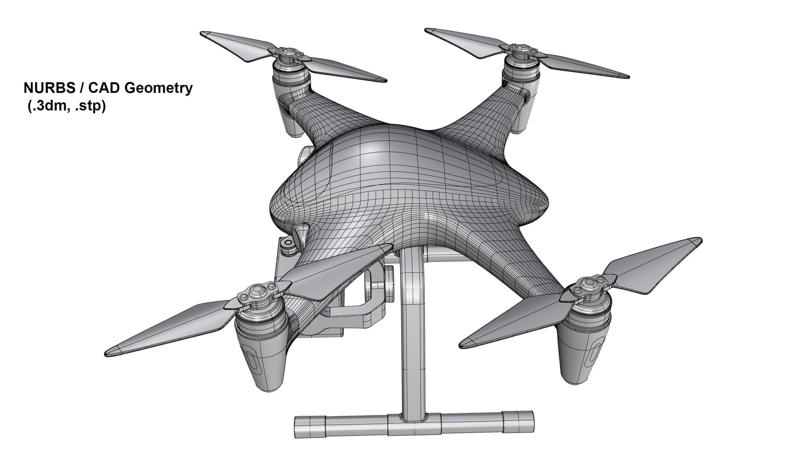 Industrial Survey and Mapping Drone Concept 3D Model