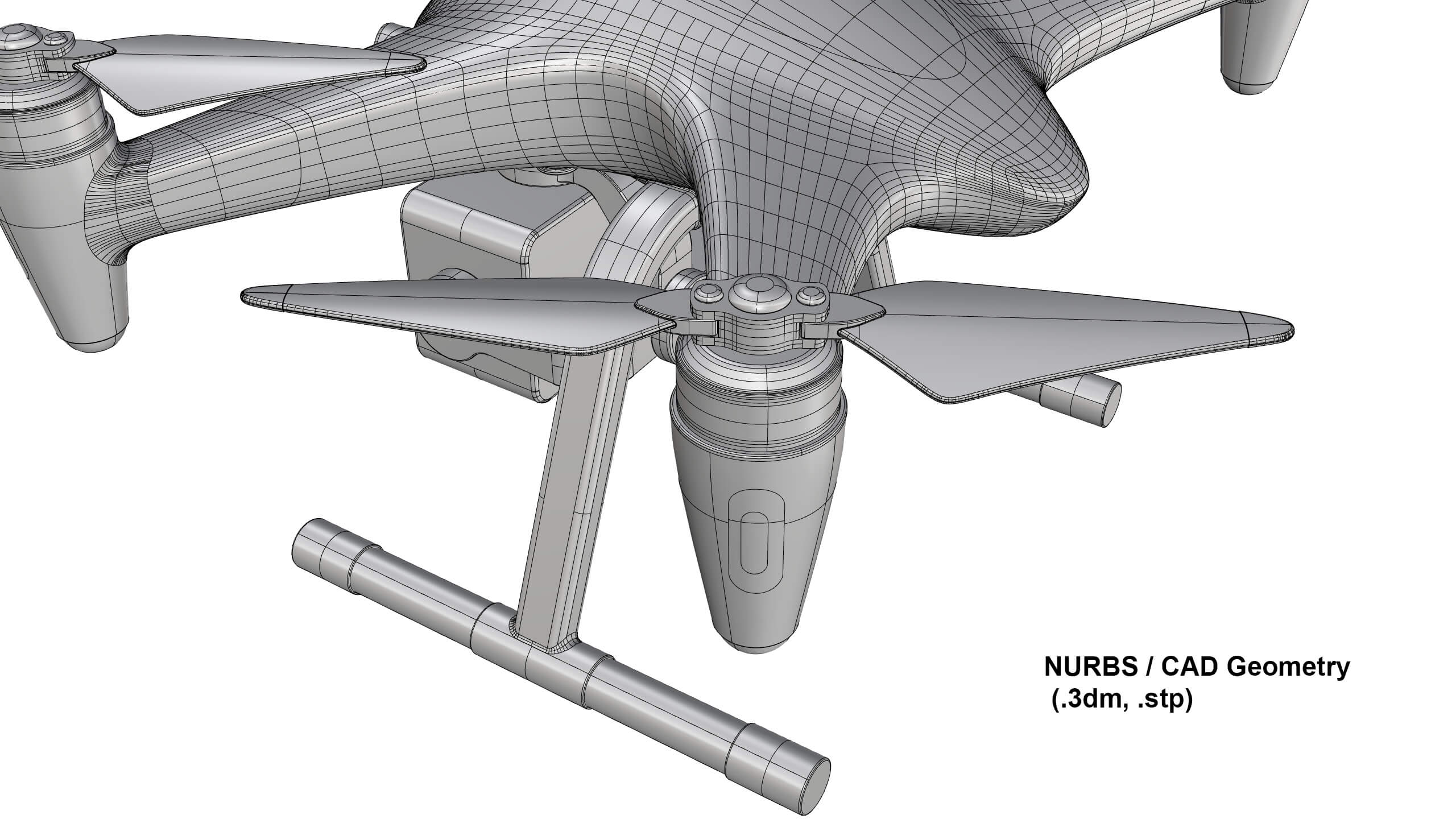 Industrial Survey and Mapping Drone Concept 3D Model