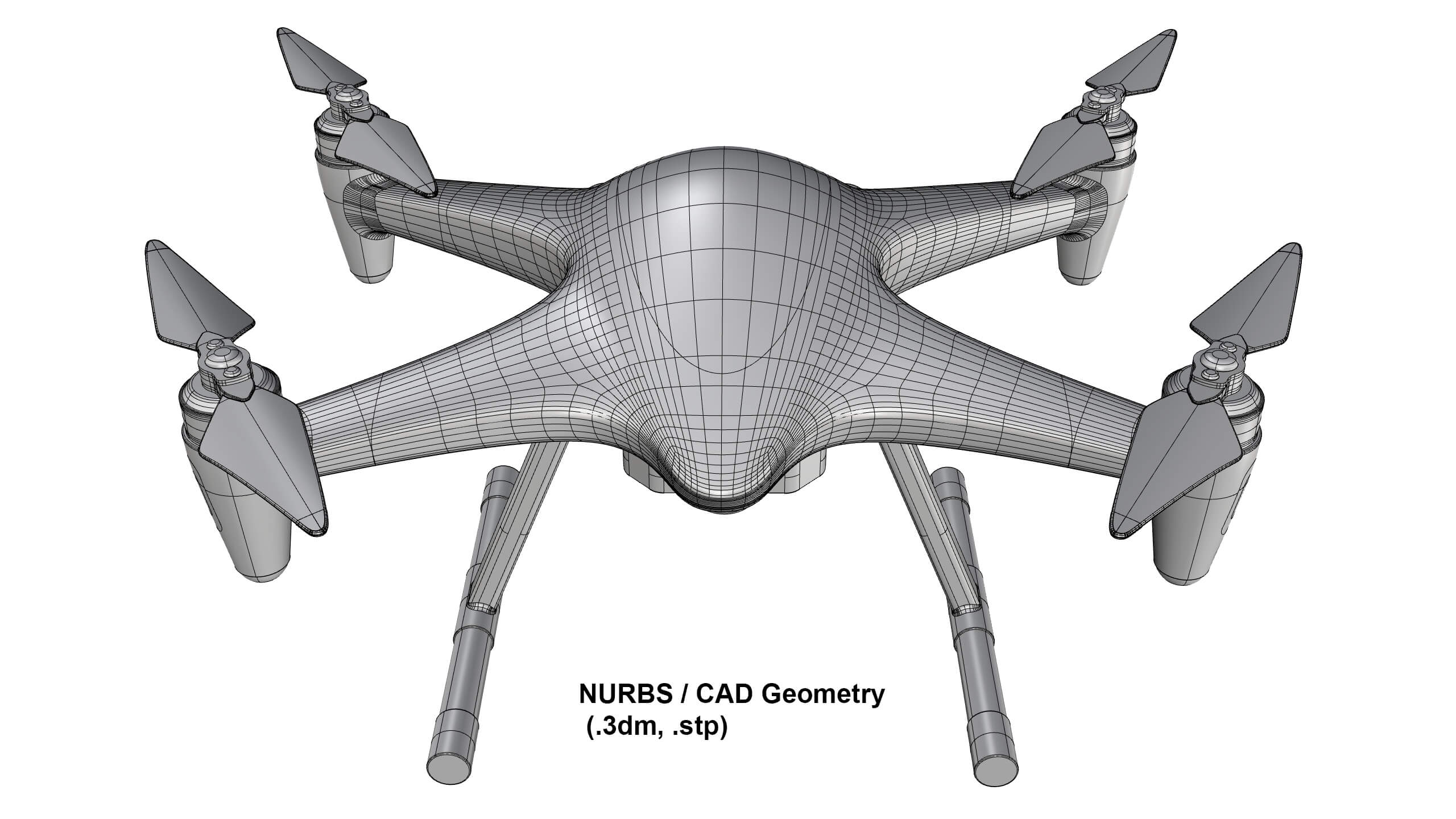Industrial Survey and Mapping Drone Concept 3D Model