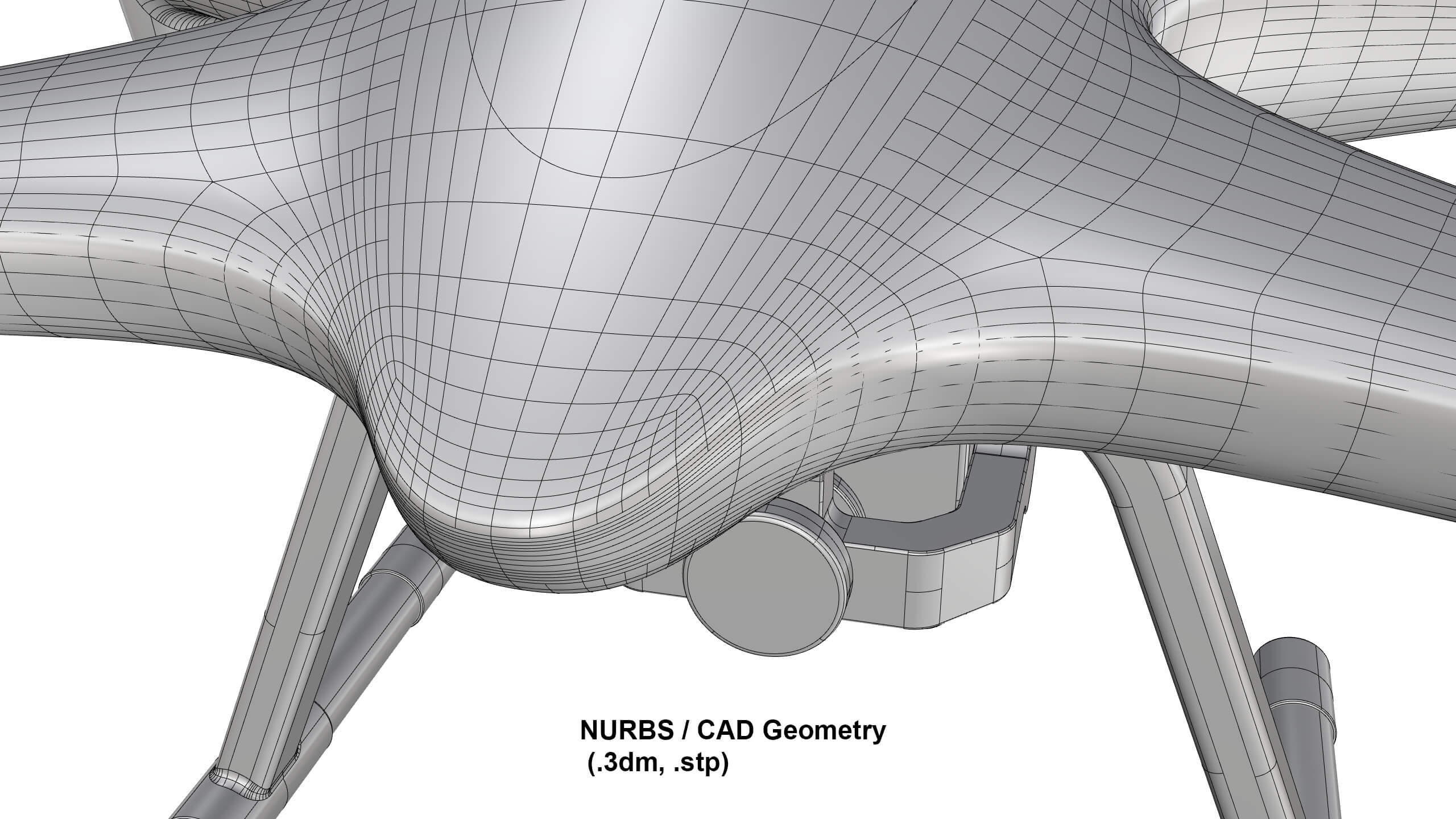 Industrial Survey and Mapping Drone Concept 3D Model
