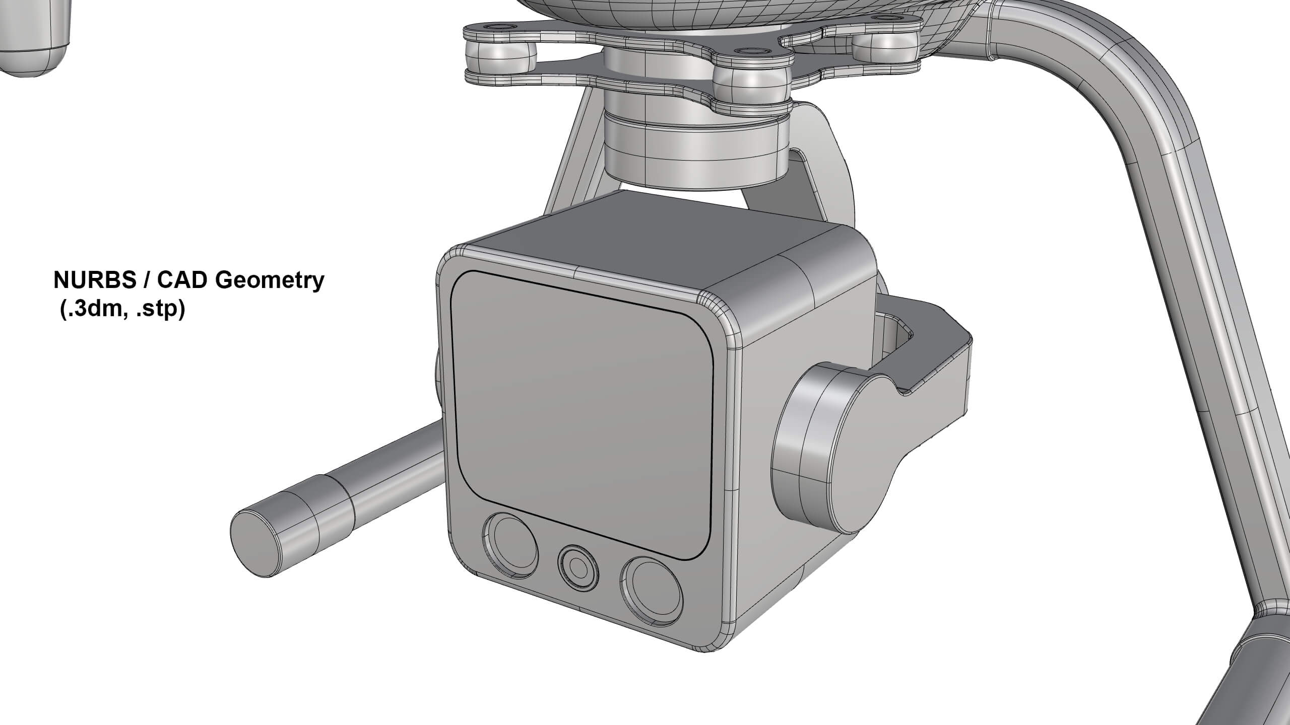 Industrial Survey and Mapping Drone Concept 3D Model